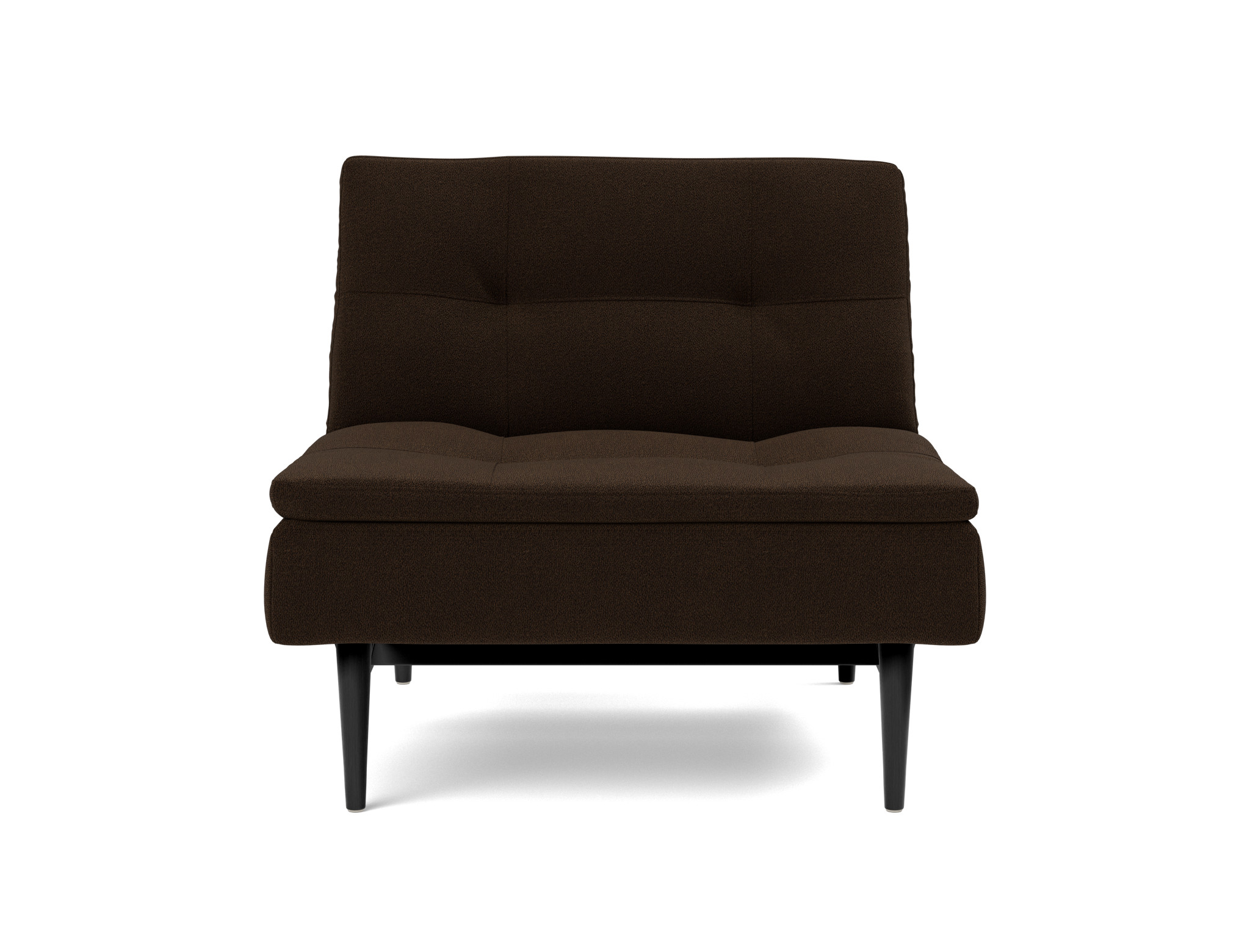 Sessel Dublexo Strukturierter Stoff Taura 358-Chocco Beine Styletto Eiche schwarz