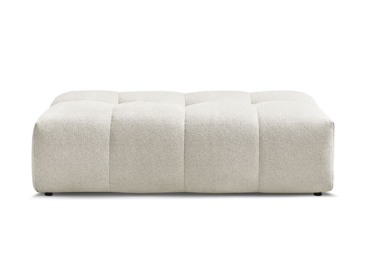 Bobochic Everest Pouf 140 × 70 cm Melange-Stoff Weiß