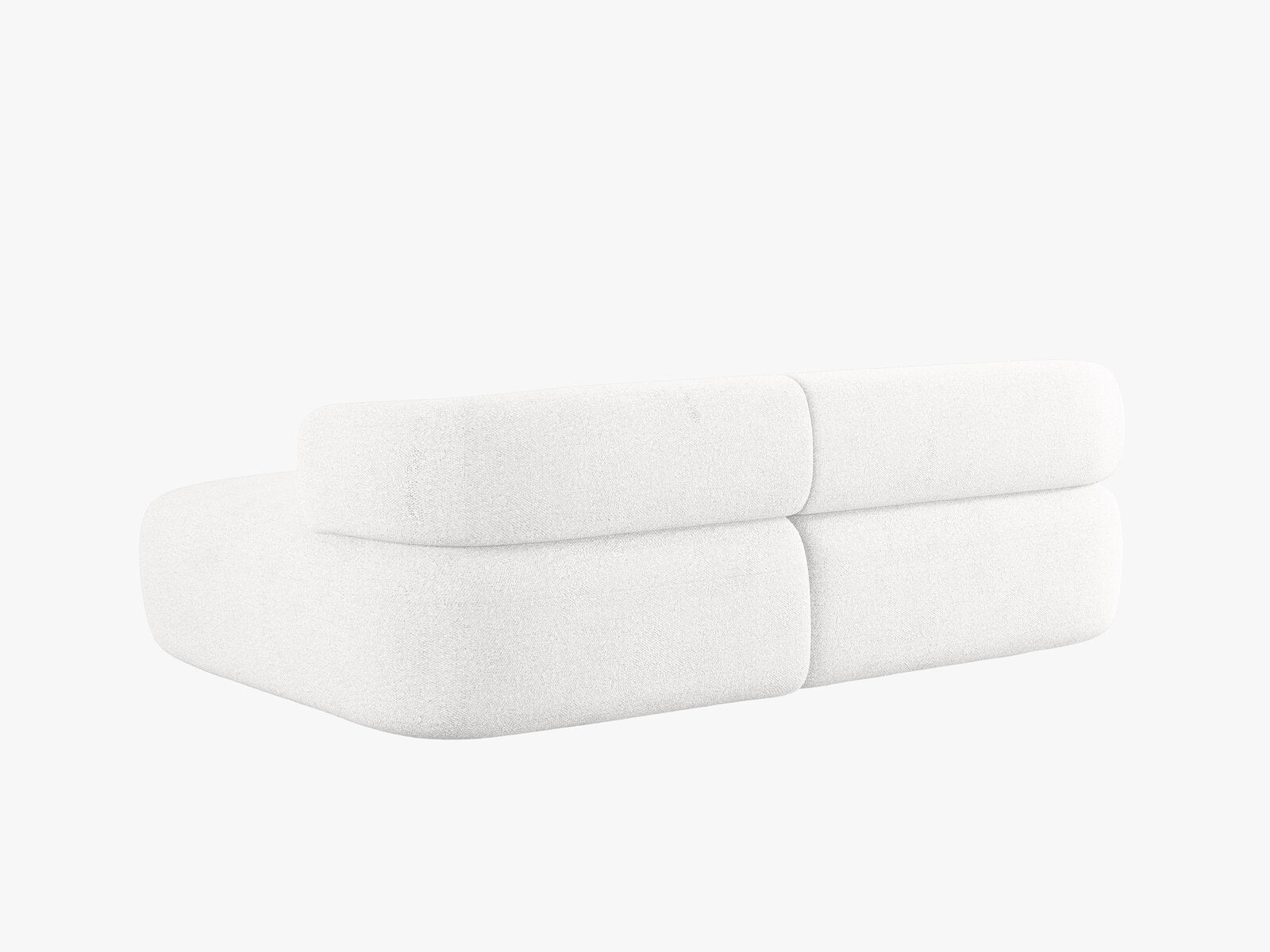 Micadoni 5-Sitzer Ecksofa Jenny Kleine Version Rechts Boucle Now or Never Elfenbein