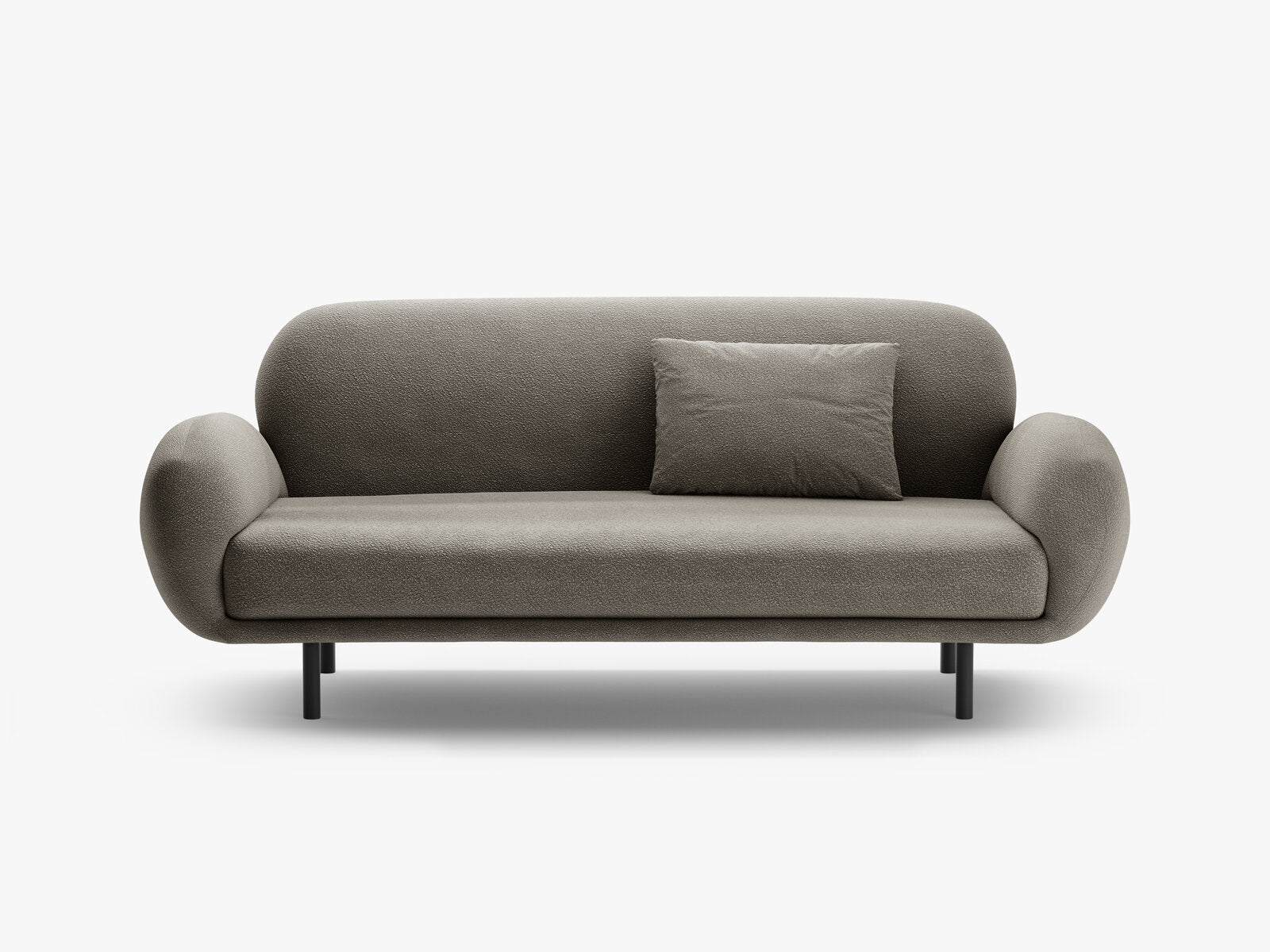 Micadoni Sofa Poppy 2-Sitzer große Version Boucle Baloo Grau