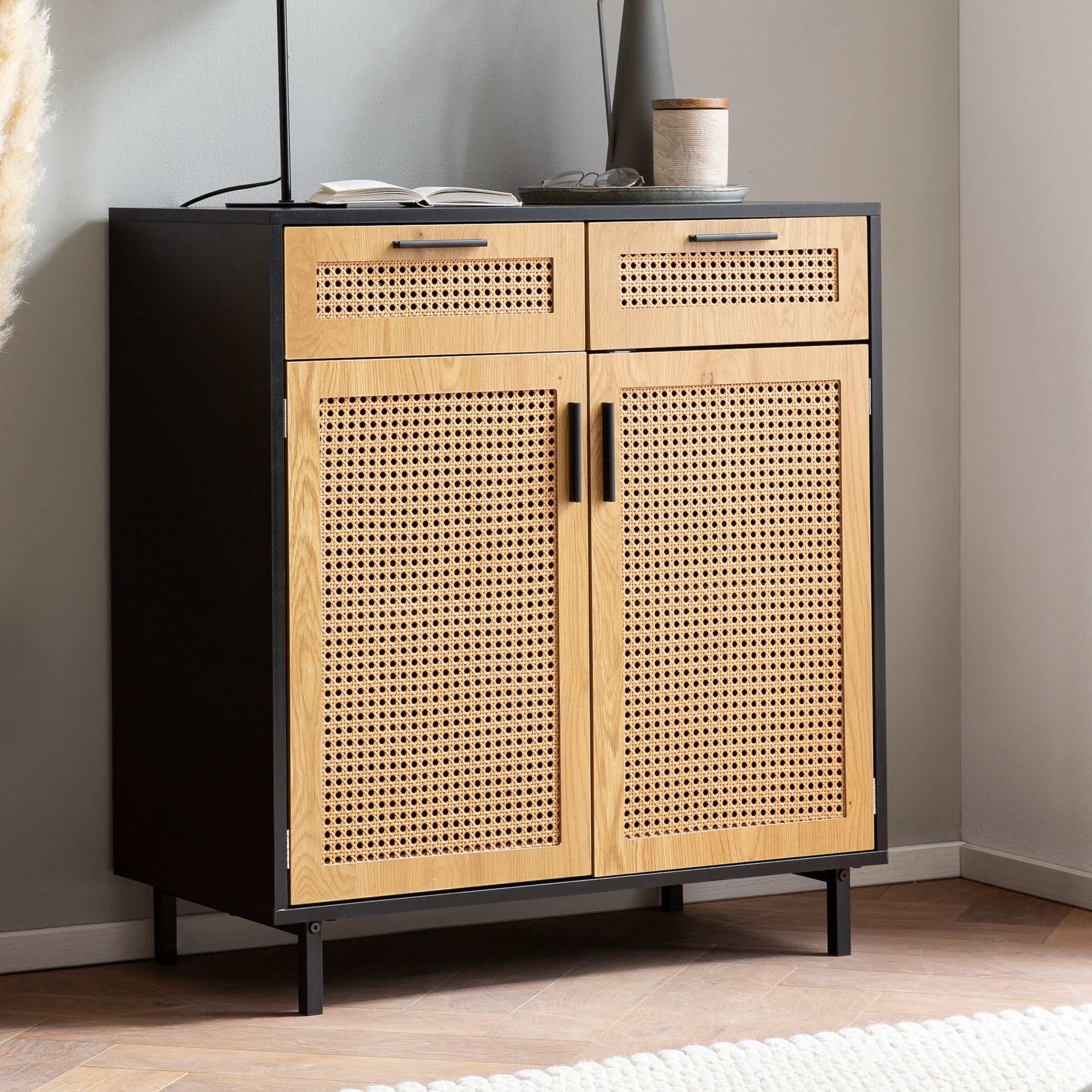 Sideboard Edland Schwarz 80 × 40 × 86,5 cm