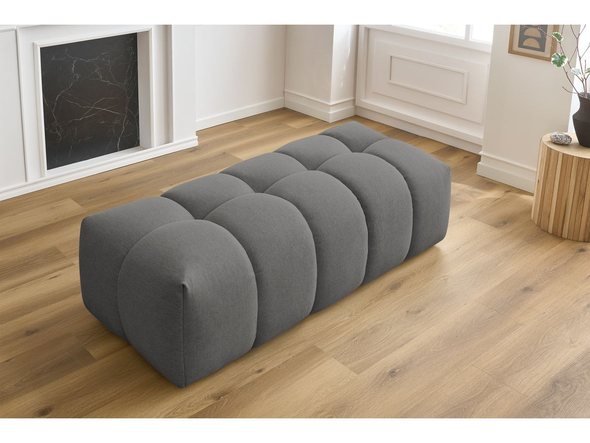 Bobochic Mont-blanc Pouf Melange-Stoff Dunkelgrau