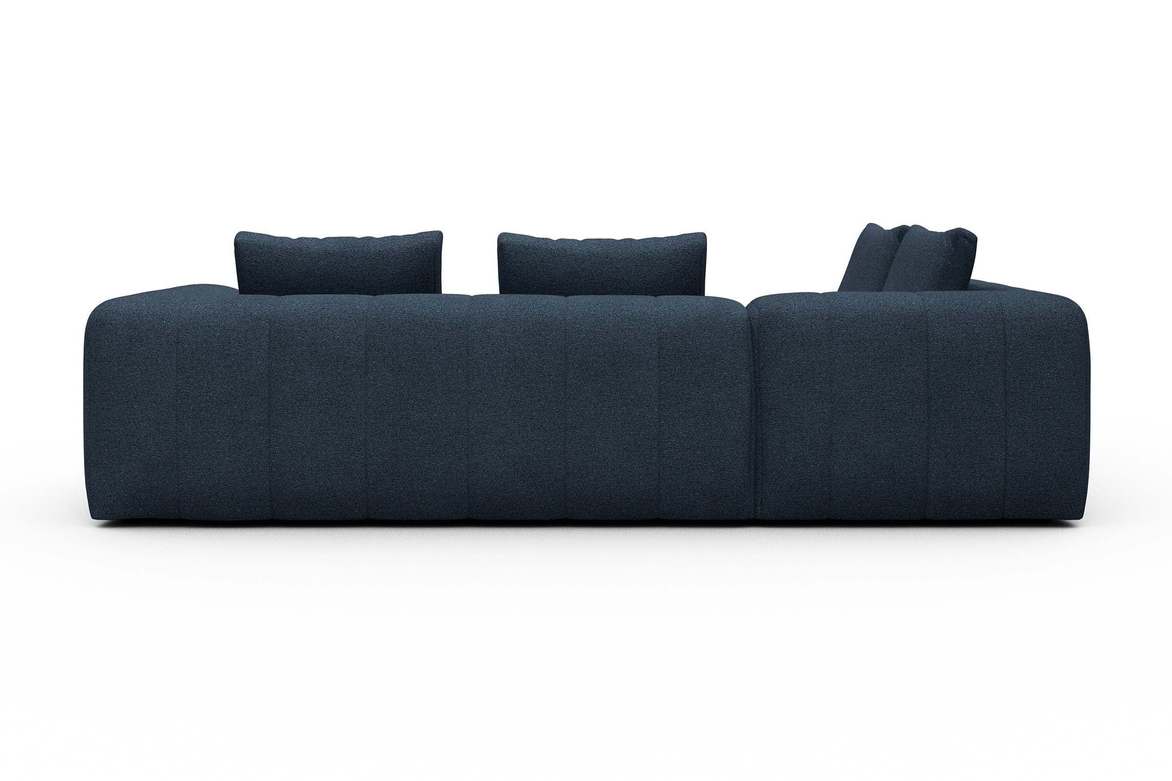 Ecksofa Hugo 2x 2,5-Sitzer Armlehne rechts Boucle-Blue