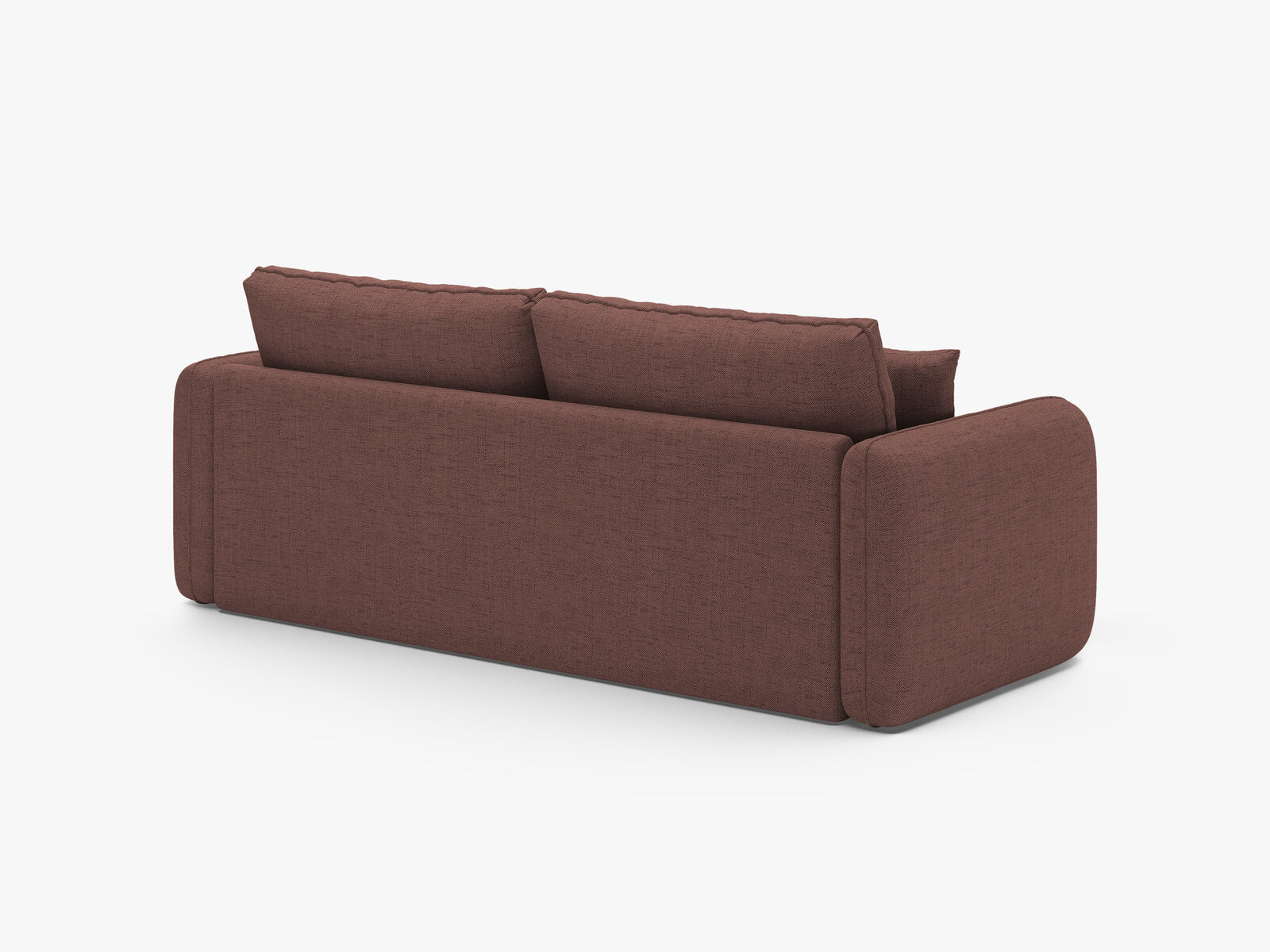 Micadoni Sofa mit Schlaffunktion Dormi 3-Sitzer Strukturierter Stoff Moly Dunkelrosa