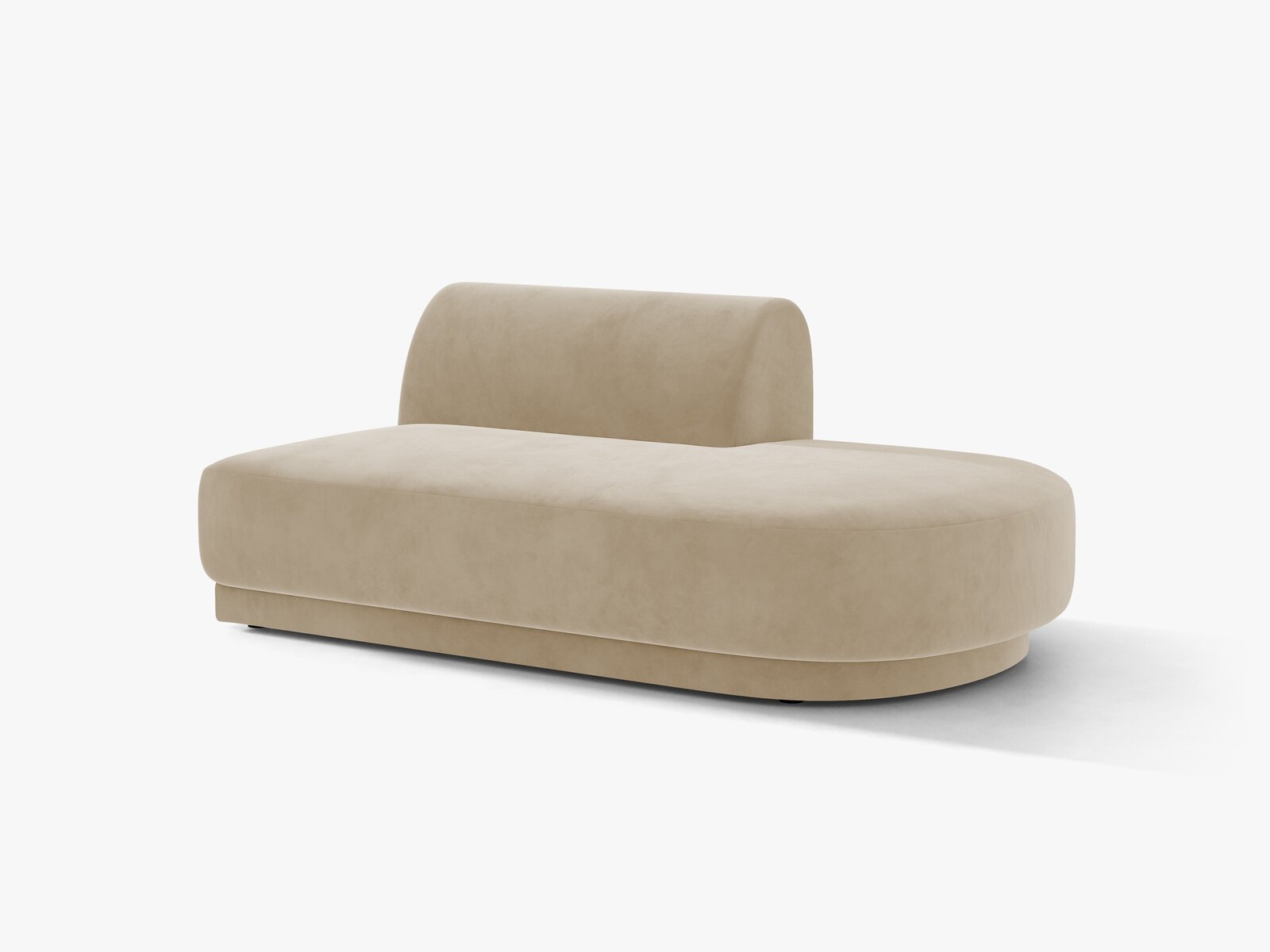 Micadoni 2-Sitzer Sitzmodul offen Miley Samt Venus Beige Rechts