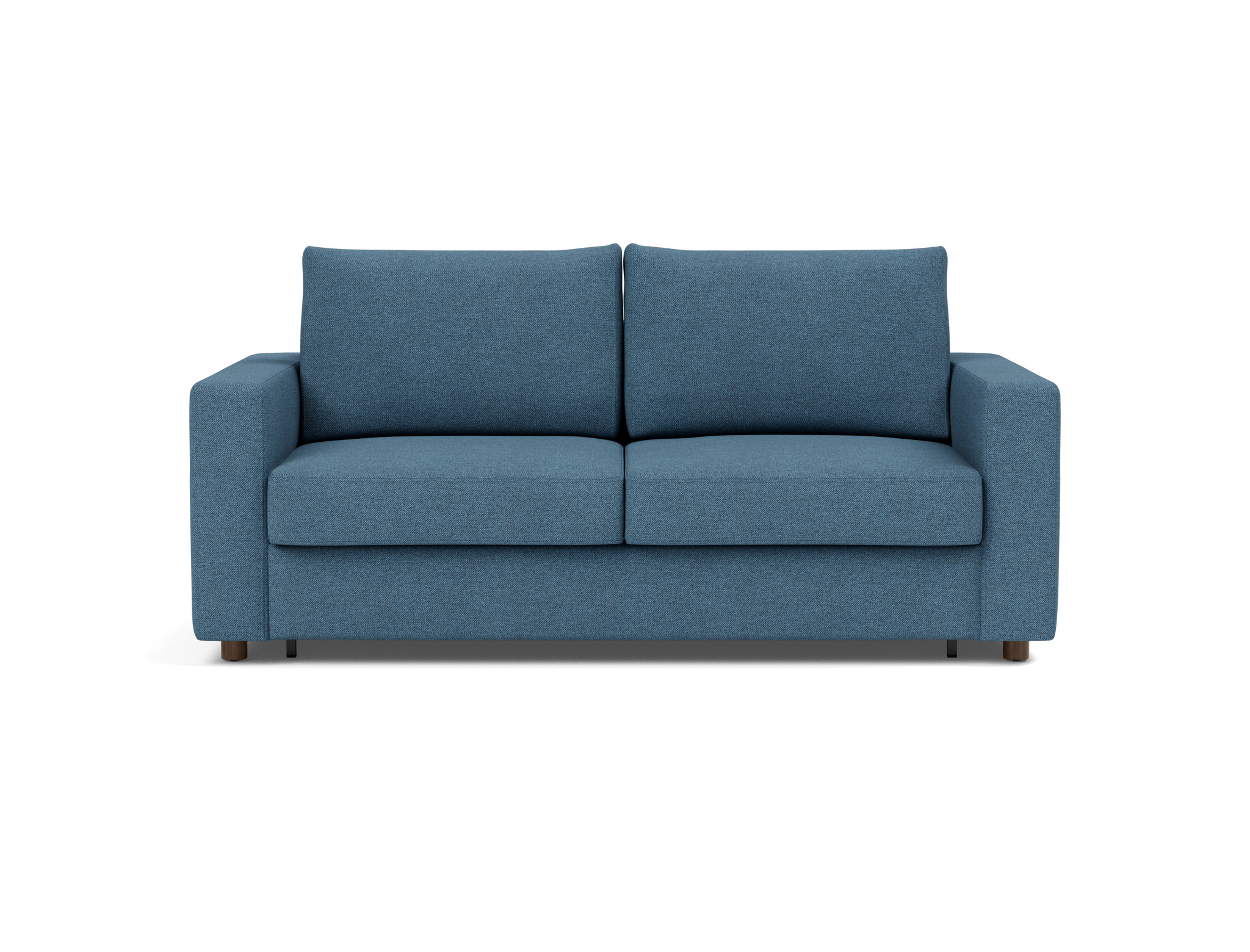 Schlafsofa Neah mit Standard-Armlehnen 160 Strukturierter Stoff Weda 302-Weda-Blue