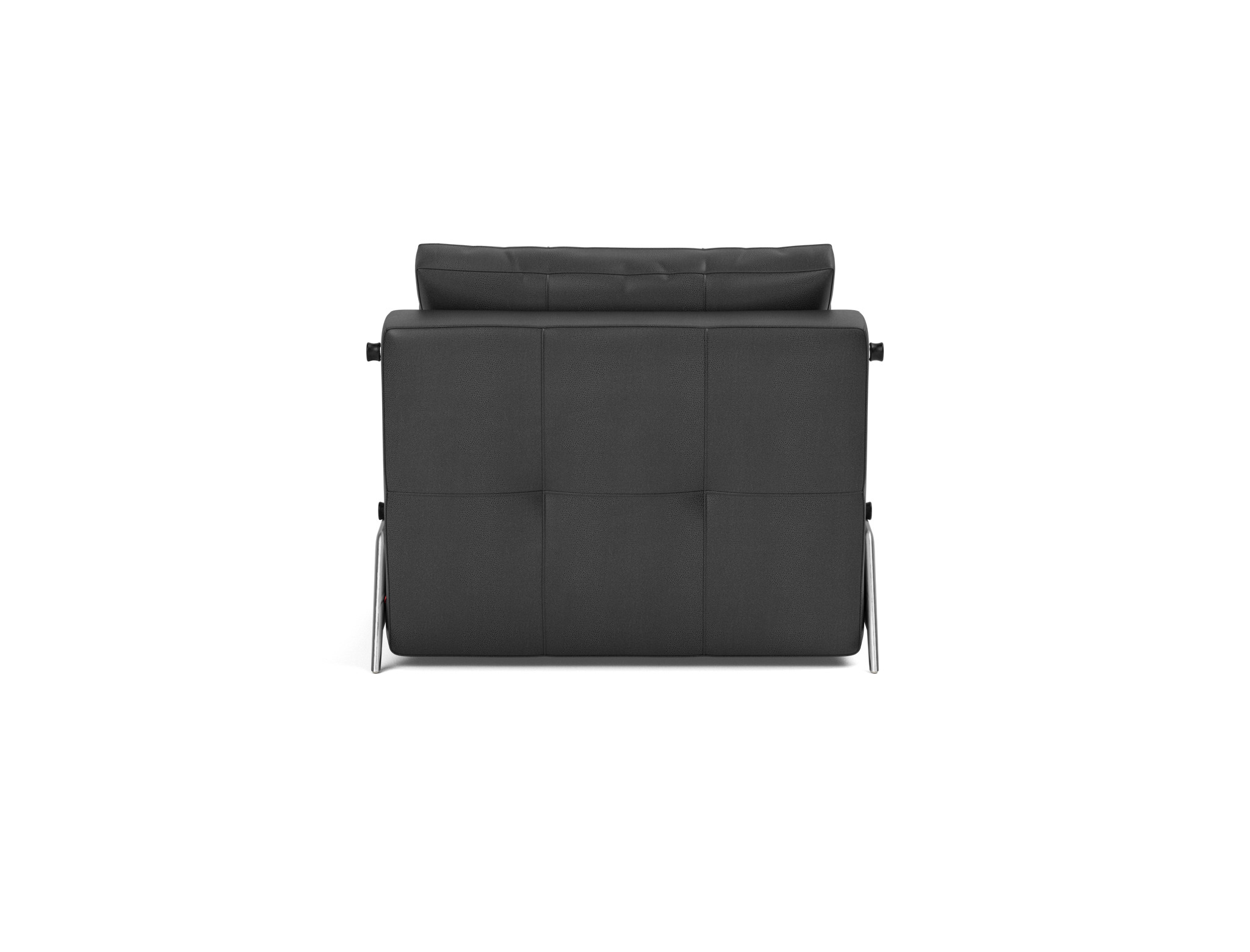 Schlafsessel Cubed 90 Lederoptik Faunal 550-Black Beine Aluminium