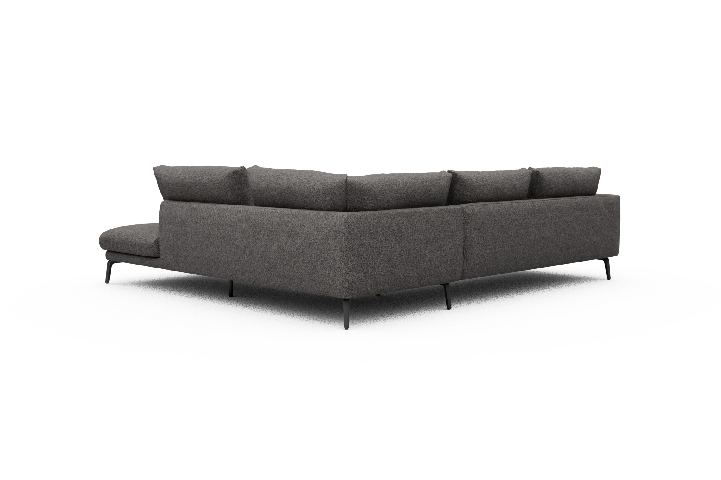 Ecksofa Karl Relax-Ecke rechts mit 2,5-Sitzer Carreno-Salt-and-Pepper