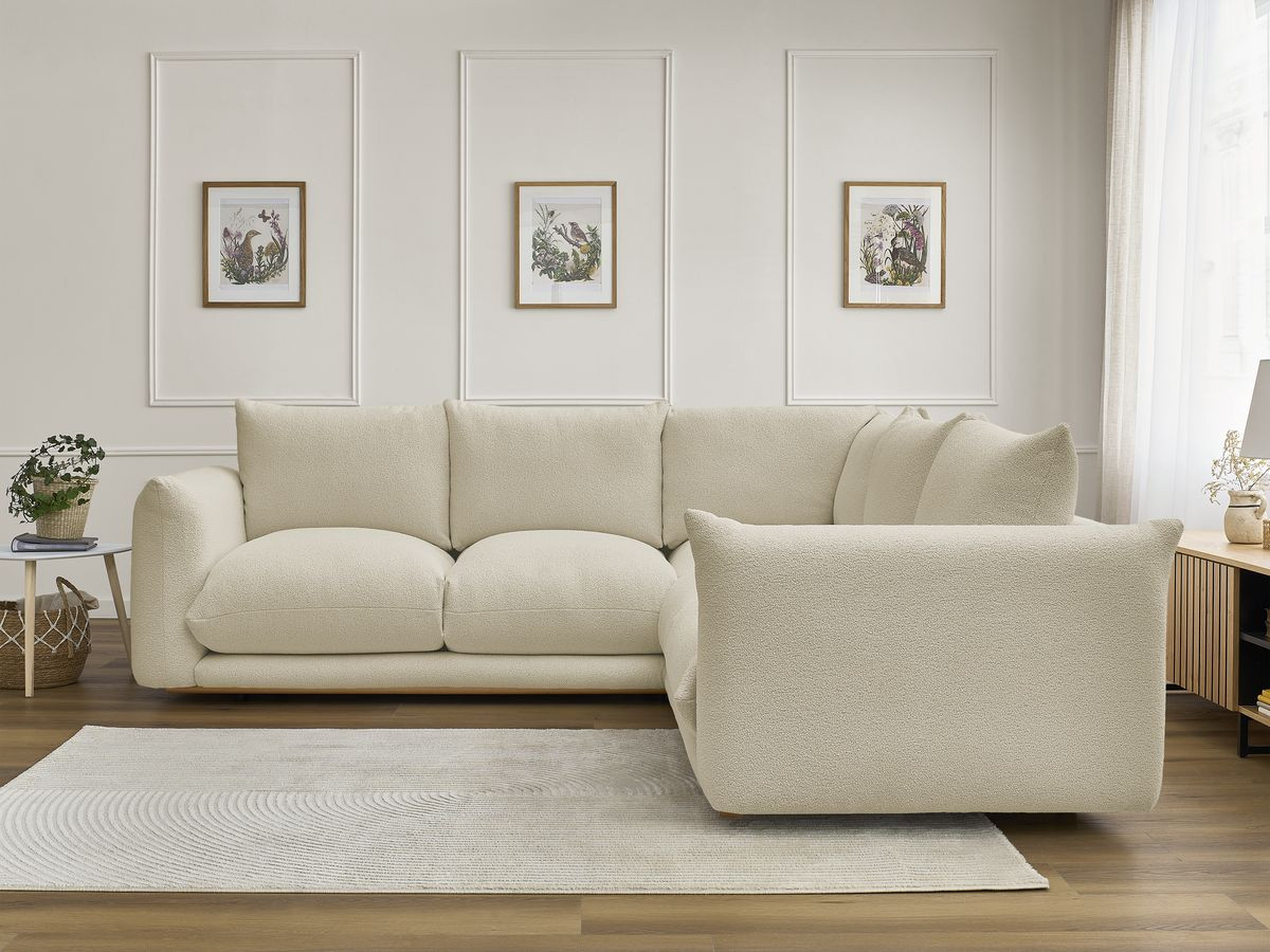 Bobochic Ernest Ecksofa Bouclé-Stoff Beige