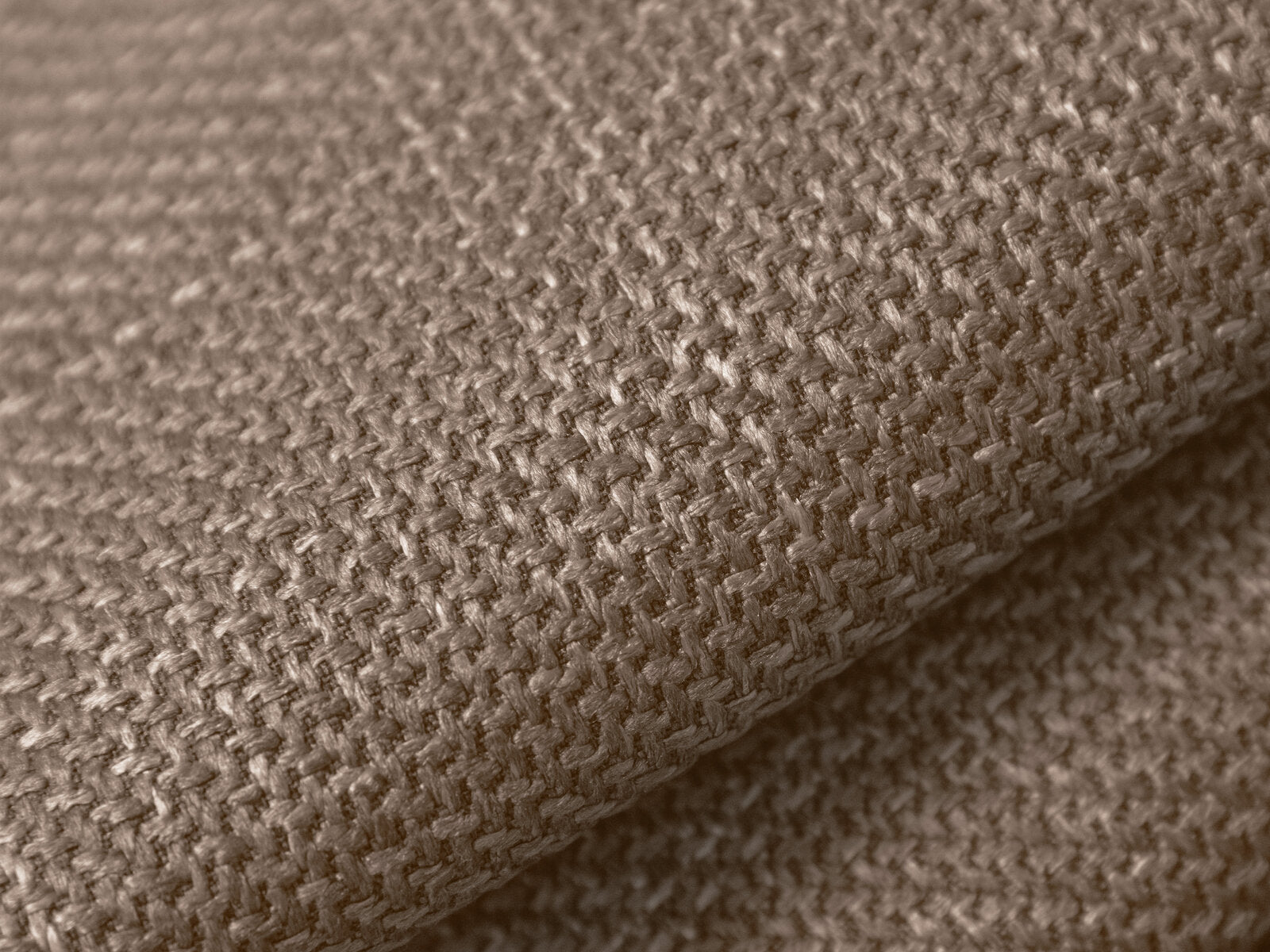 Micadoni Hocker Kendal 1-Sitzer Strukturierter Stoff Dunkelbeige