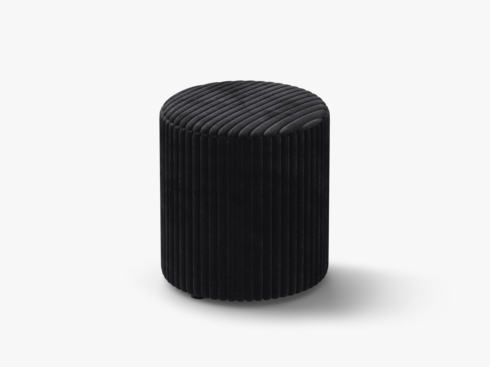 Micadoni Pouf Dia 40cm Kord Tilia Schwarz