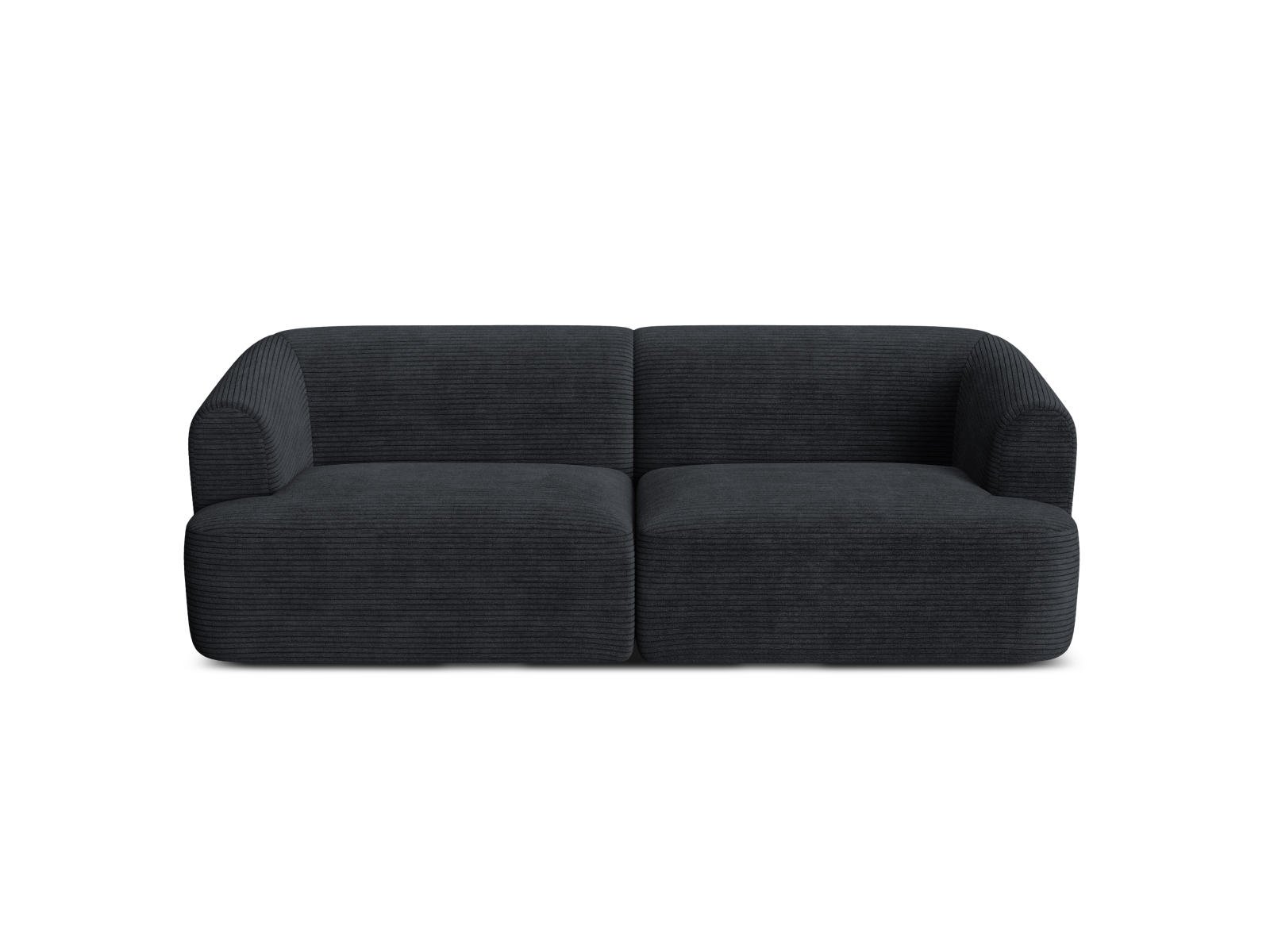 Cosmopolitan Design Sofa Campi 3-Sitzer Kord Lincoln D Schwarz