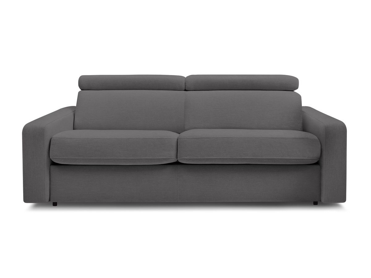 Bobochic Monaco Schlafsofa 3-Sitzer Stoff Dunkelgrau, Liegefläche 160 × 190 cm