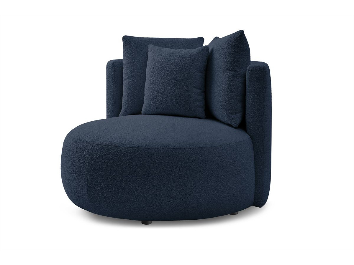 Bobochic Cesar Sessel Bouclé-Stoff Blau