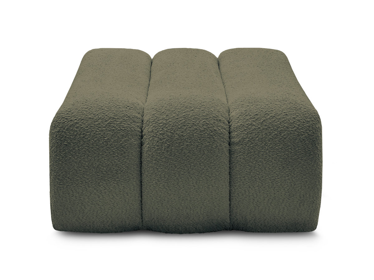 Bobochic Azra Pouf Bouclé-Stoff Grün