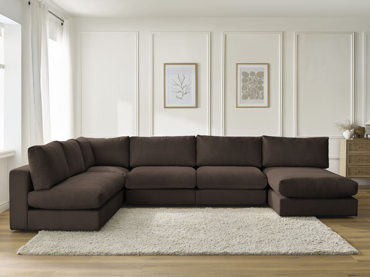 Bobochic Paris Ecksofa Cordsamt Braun