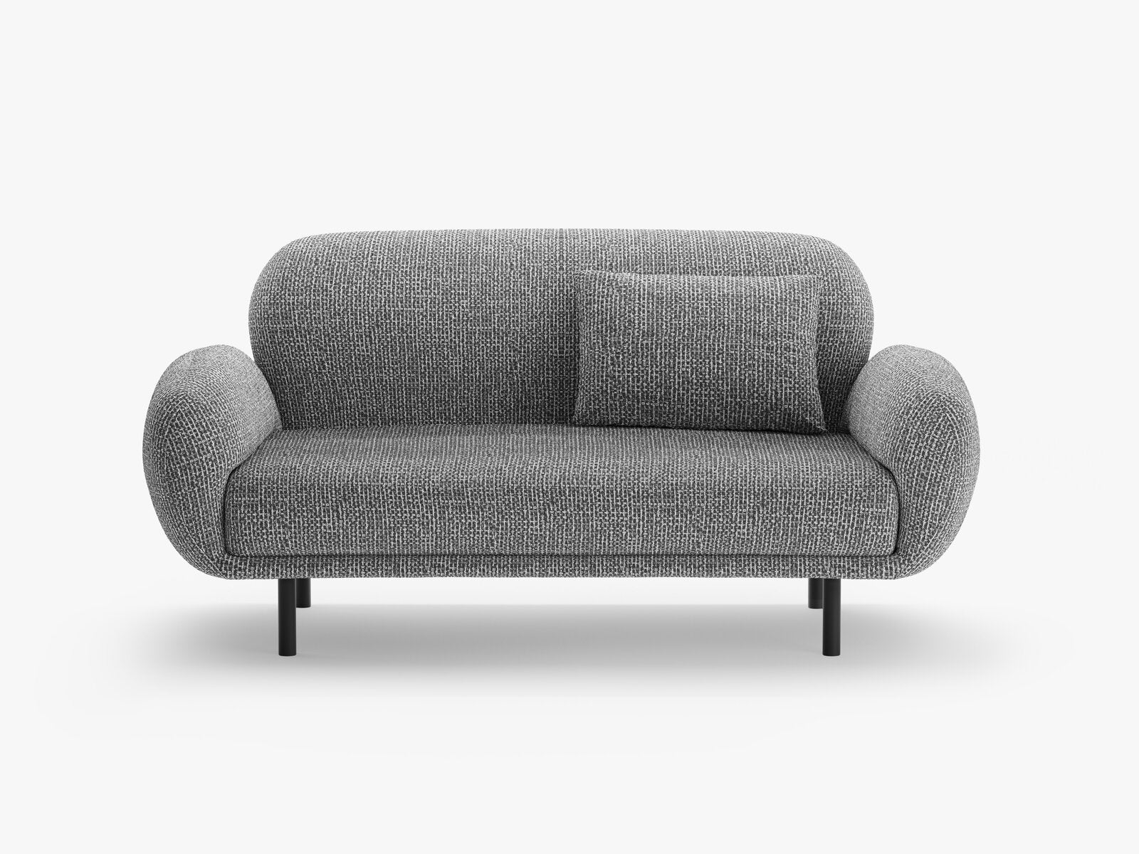 Micadoni Sofa Poppy 2-Sitzer Chenille Silencio Dunkelgrau