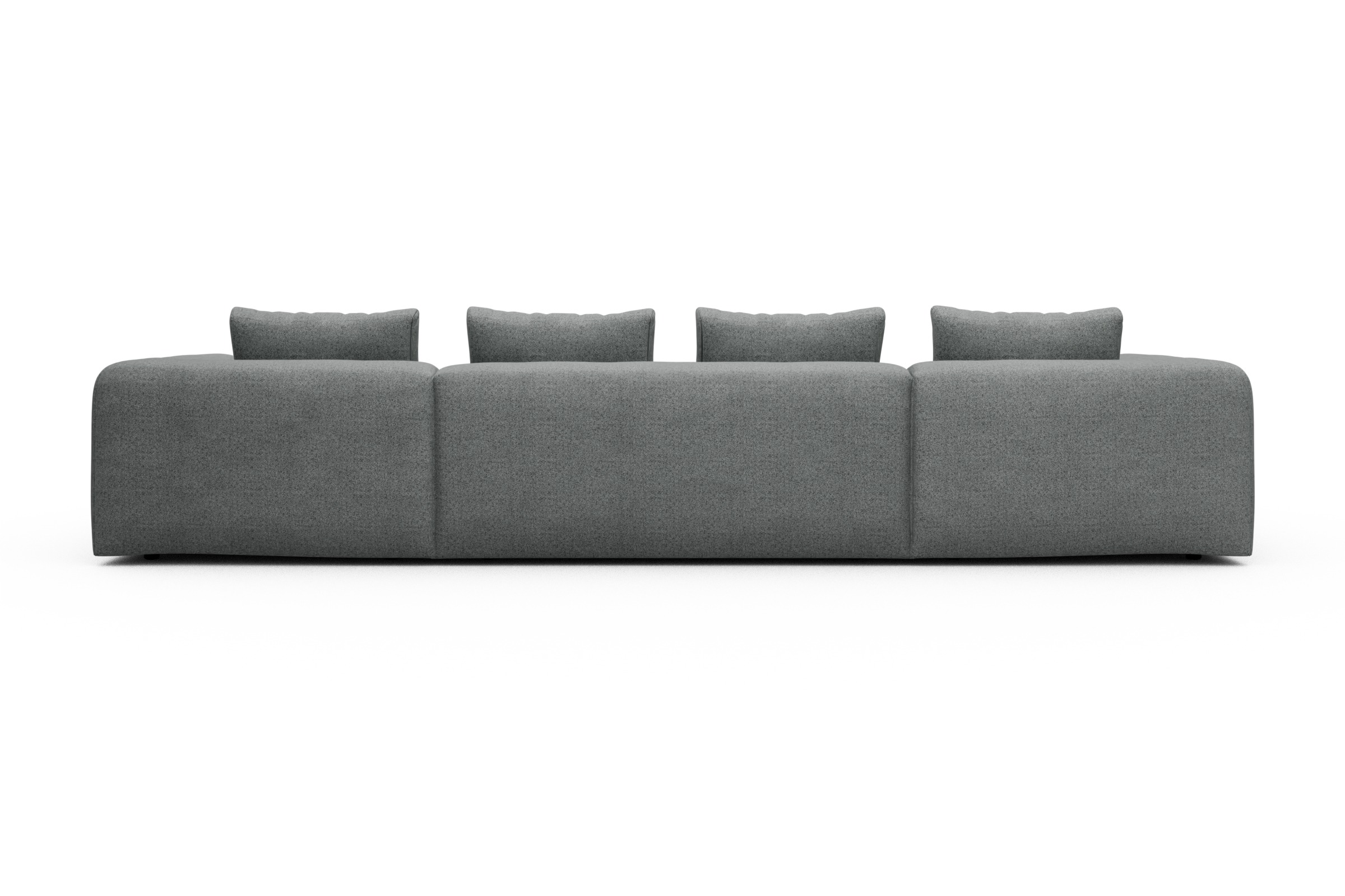 Wohnlandschaft Fred mit 2-Sitzer und Chaiselongue beidseitig Aivi-Gravet-Grey
