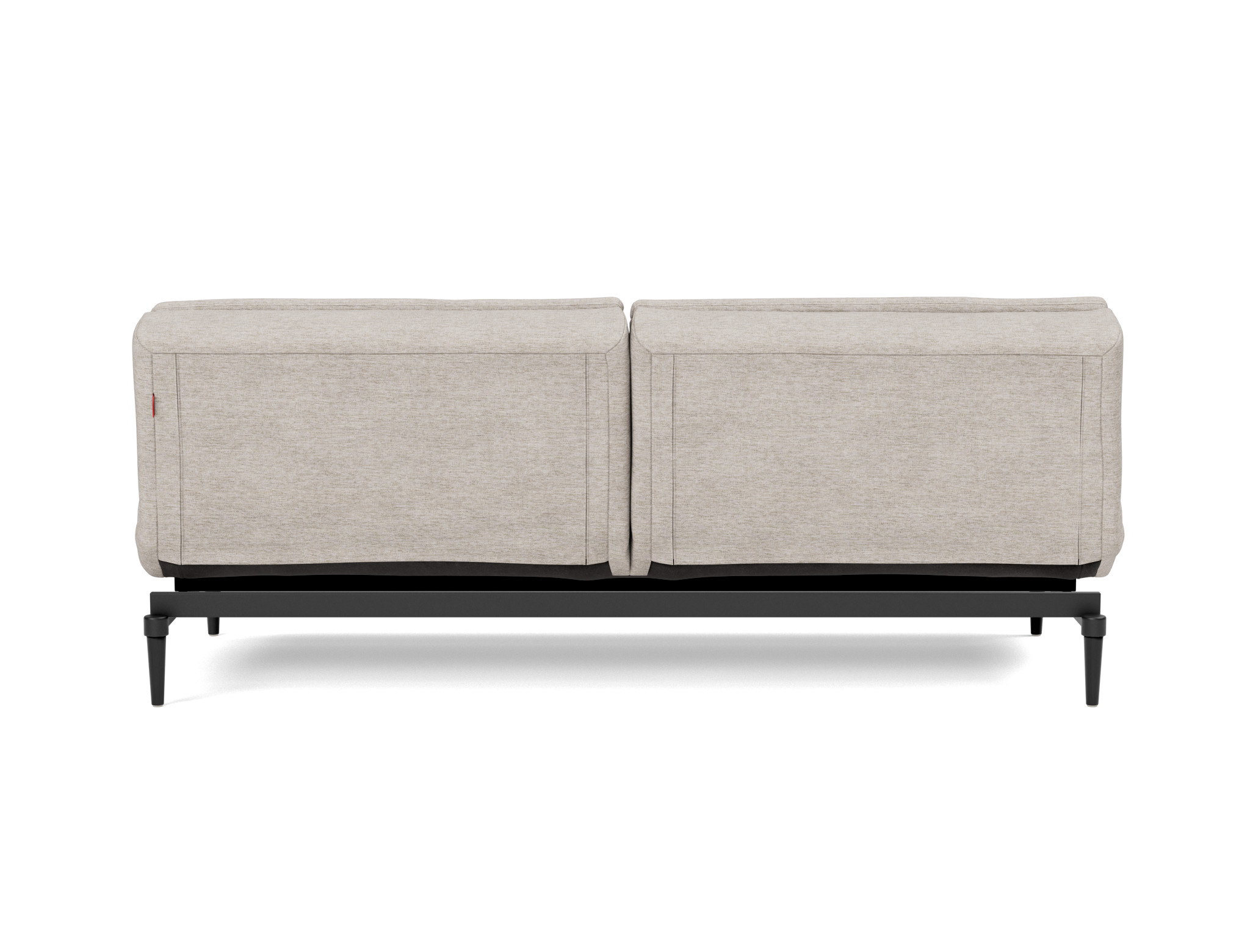 Schlafsofa Dublexo Chenille Yuveno 471-Sand Beine Styletto Eiche schwarz