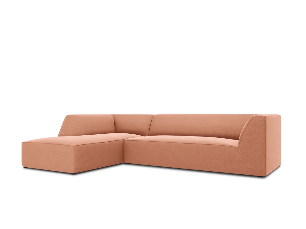 Cosmopolitan Design Ecksofa Siena 4-Sitzer Samt Salvador Rosa Links