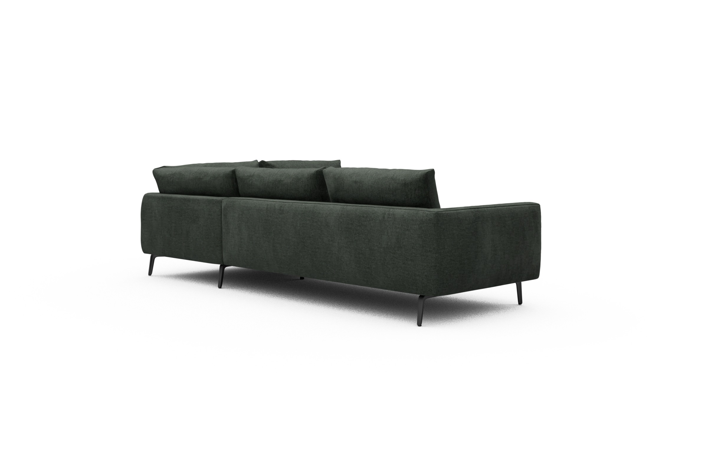 Ecksofa Karl Relax-Ecke rechts mit 2,5-Sitzer Aivi-Pine-Green