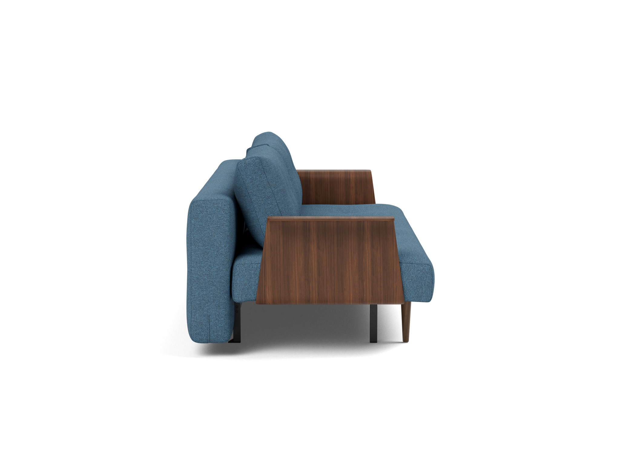 Schlafsofa Recast mit Armlehnen Strukturierter Stoff Weda 302-Weda-Blue