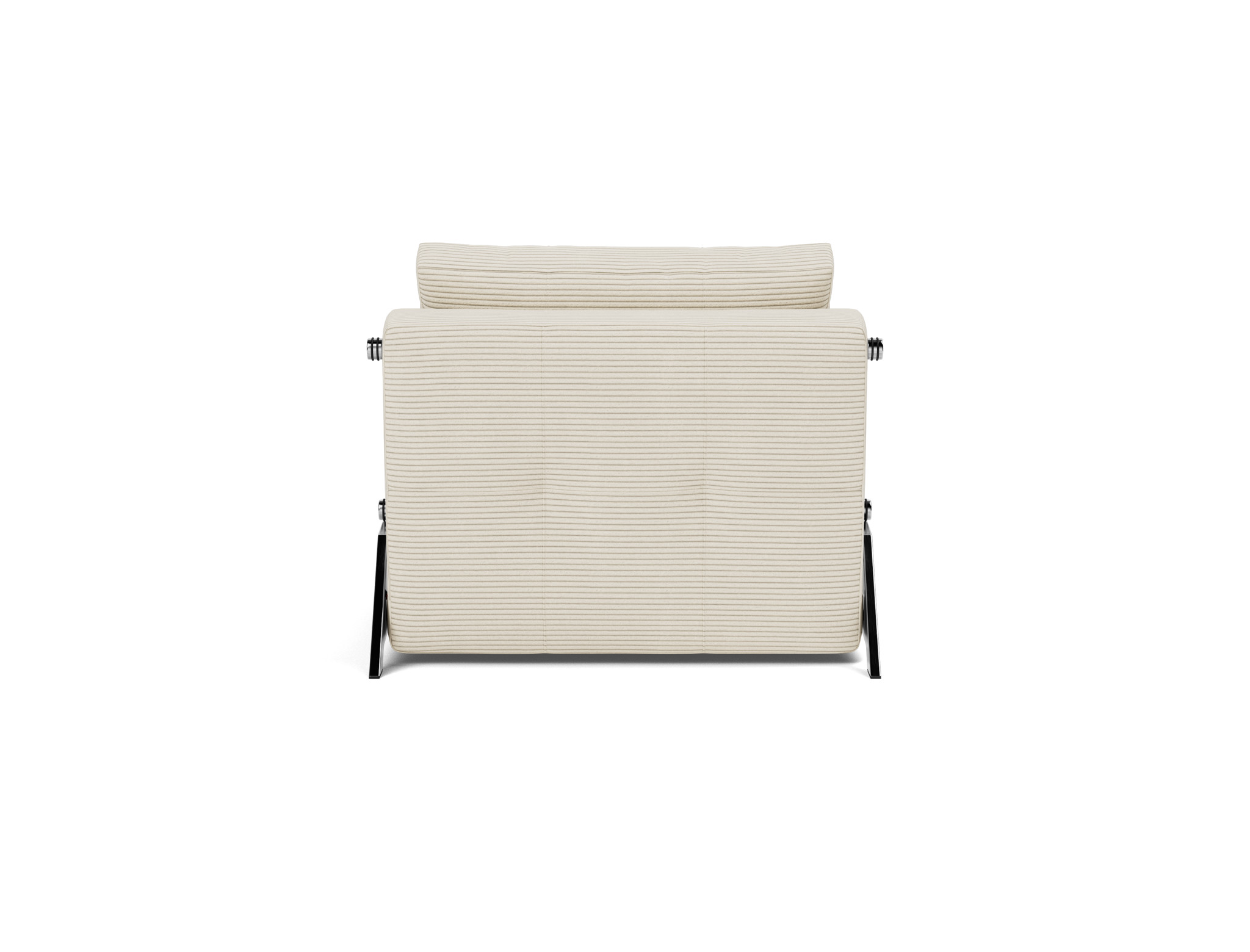 Schlafsessel Cubed 90 Kord Corduroy 594-Ivory Beine Chrom