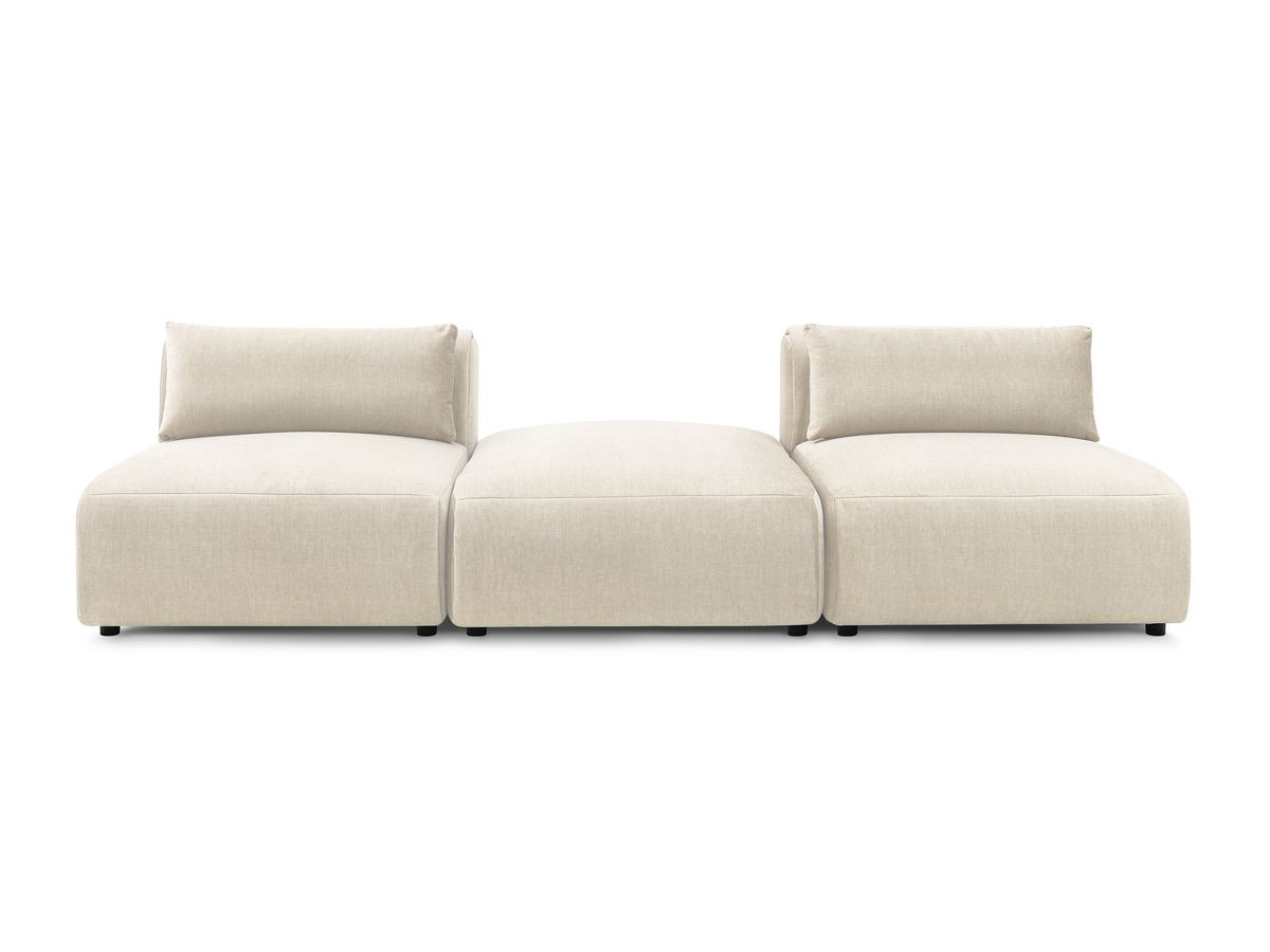 Bobochic Jeanne Sofa 3-Sitzer Samt Beige