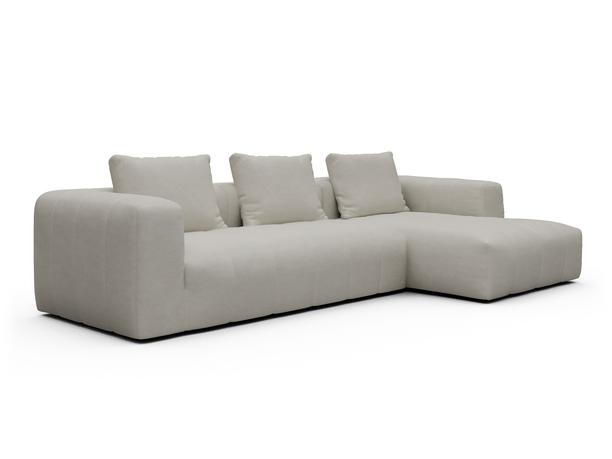 Hugo 2,5-Sitzer Armlehne links mit Chaiselongue Denari-Clean-Beige moebelfaktor