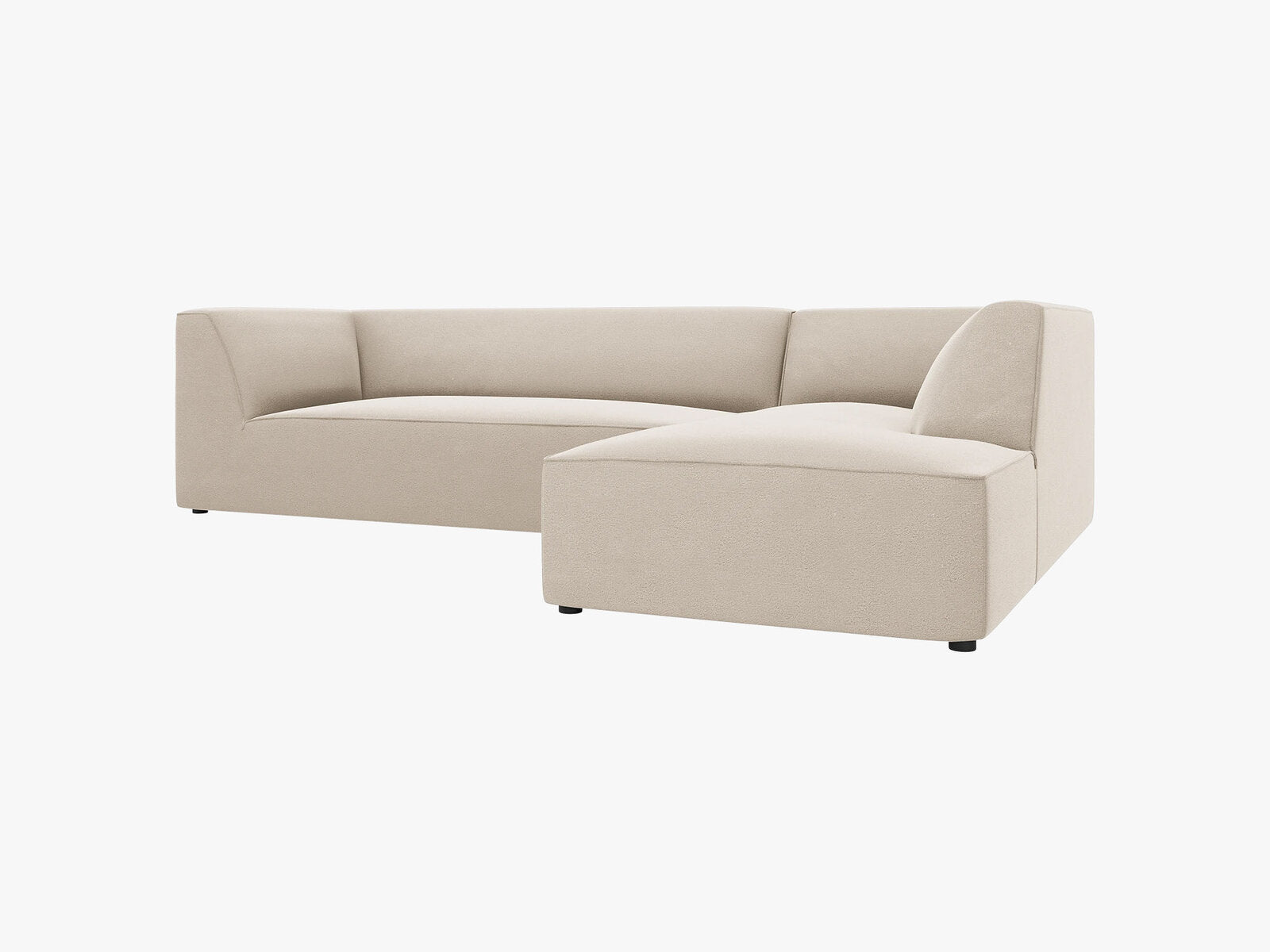 Micadoni 4-Sitzer Modular Sofa Ruby Rechts Samt Salvador Beige