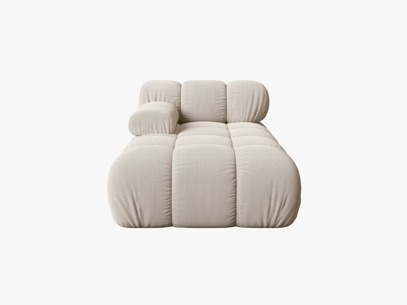 Micadoni Recamiere Bellis Links 3D-Stoff Sonic Helles Beige