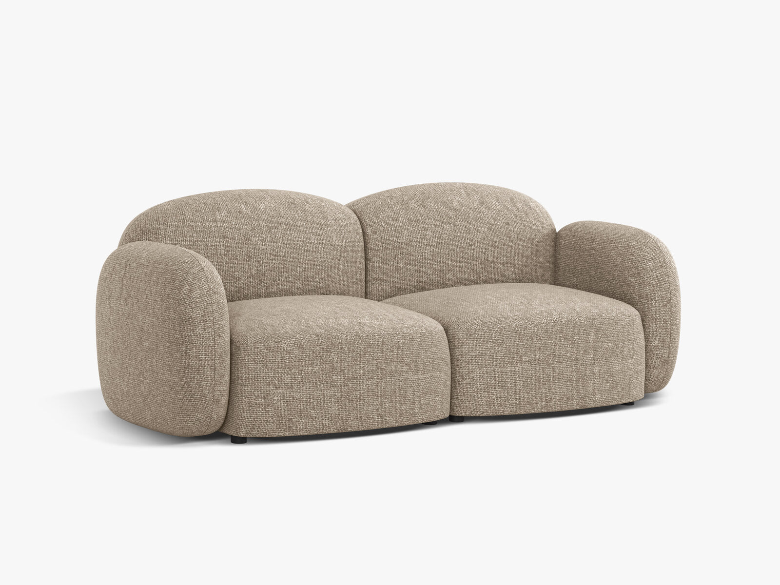 Micadoni Sofa Blair 2-Sitzer Chenille Eden Dunkelbeige
