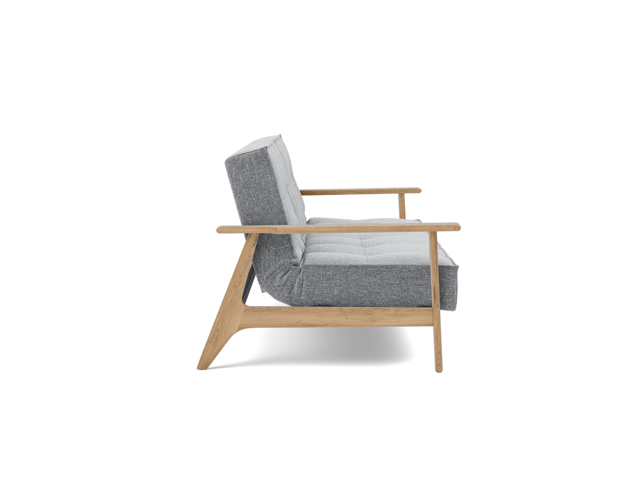 Schlafsofa Splitback Frej Strukturierter Stoff Twist 565-Granite