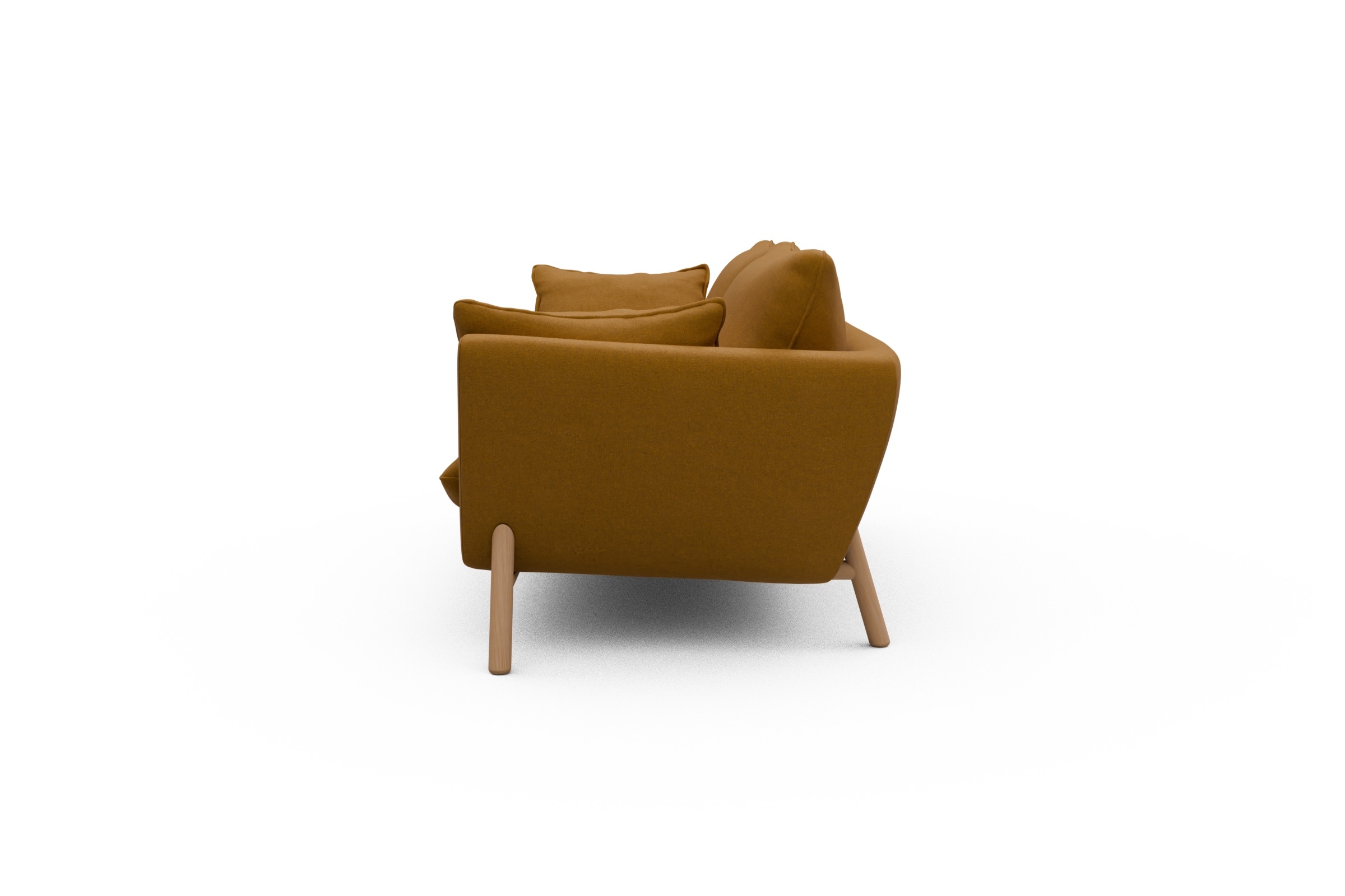 Sofa Emil 2-Sitzer Beinfarbe Eiche Natur Satya-Ocre