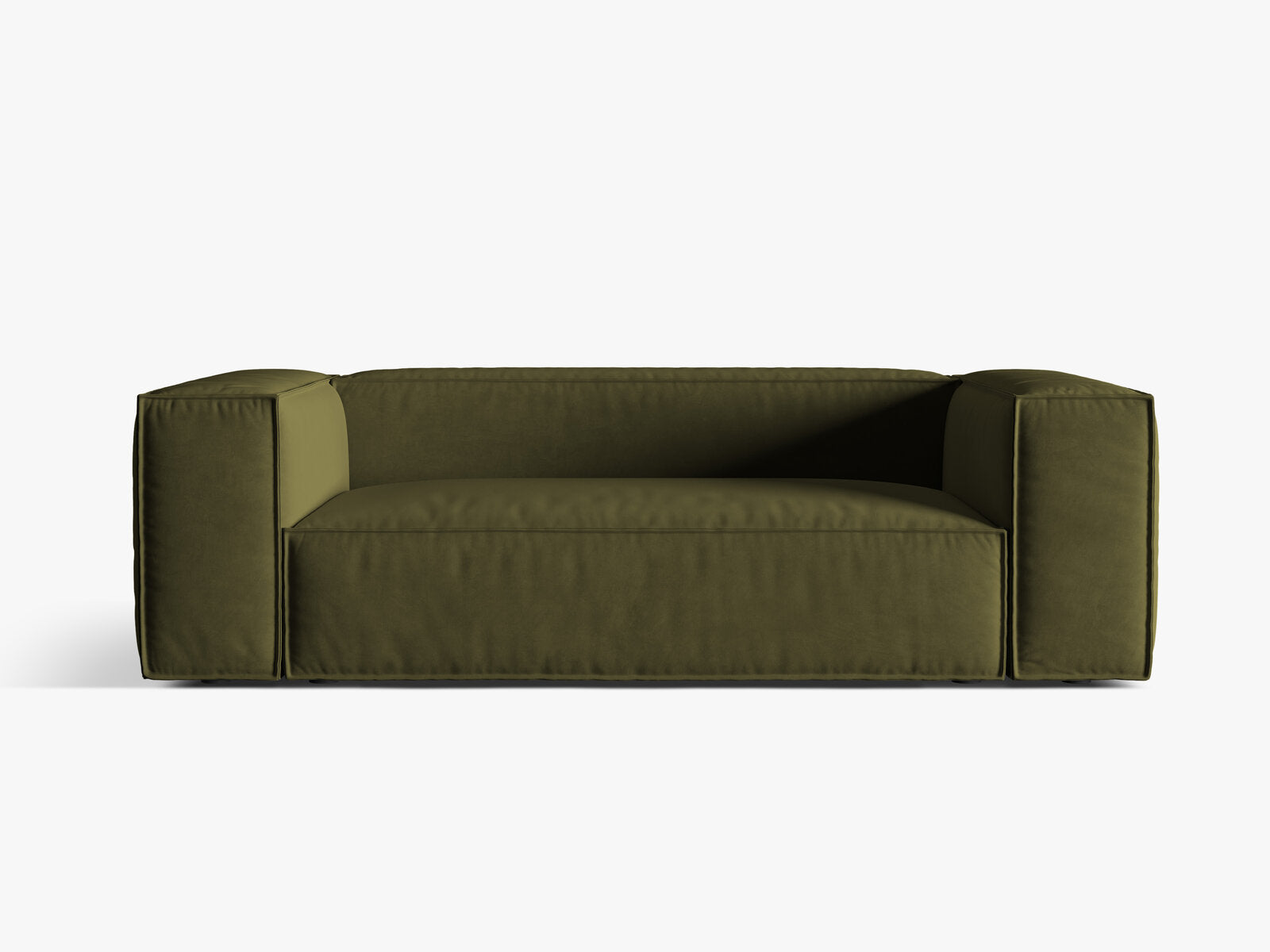 Micadoni Sofa Nuria 3-Sitzer Samt Moßgrün Melange