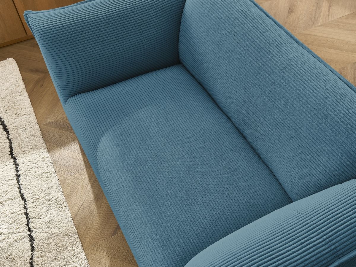 Bobochic Giorgia Sofa 2-Sitzer Cordsamt Hellblau