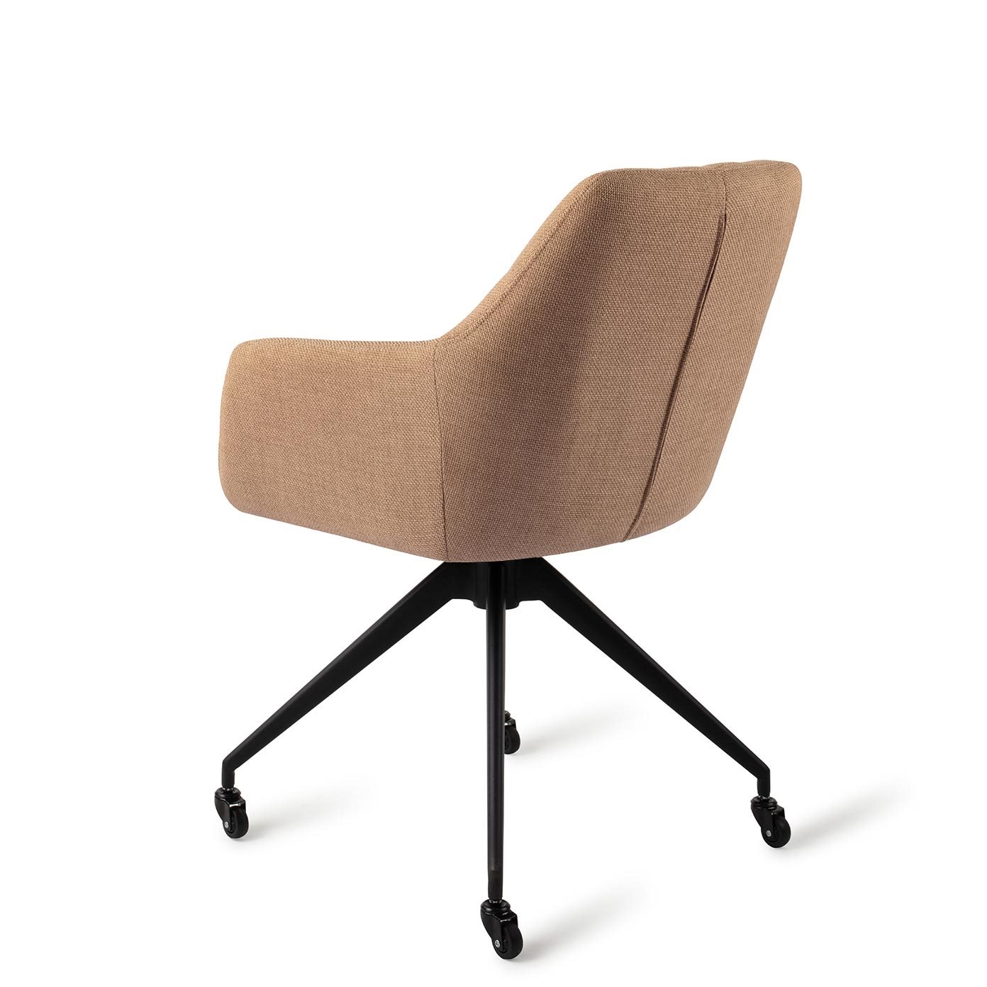 Jesper Home Esszimmerstuhl Noto Toasted-Toffee Caster Schwarz