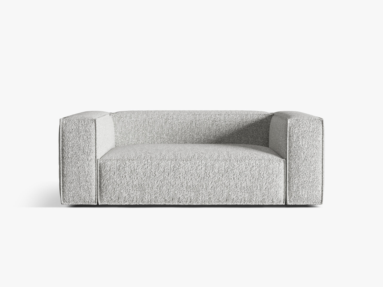 Micadoni Sofa Nuria 2-Sitzer Boucle Silber