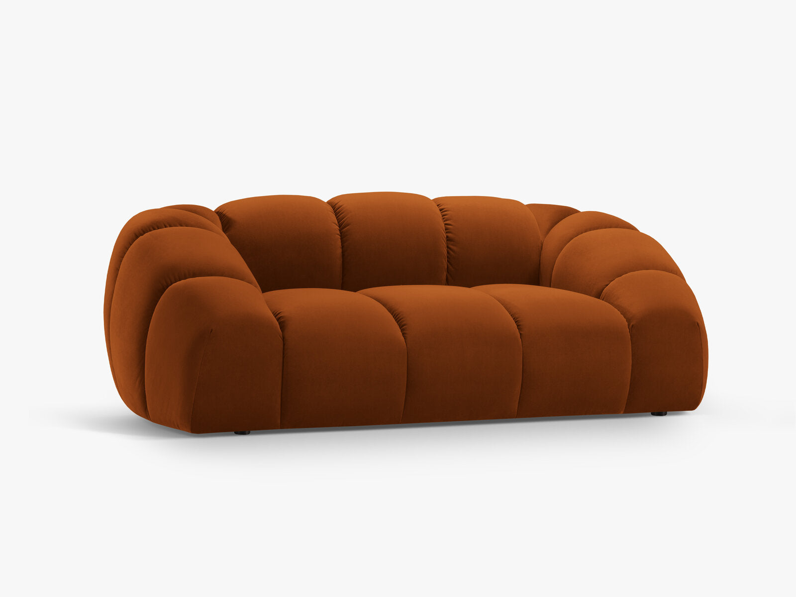 Micadoni Sofa Diana 2-Sitzer Samt Terrakotta