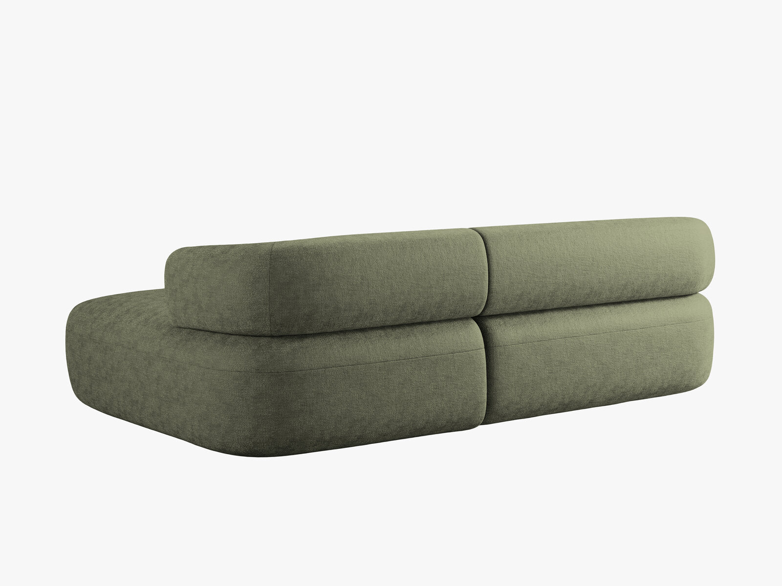 Micadoni 5-Sitzer Ecksofa Jenny Rechts Chenille Perfect Harmony Grün