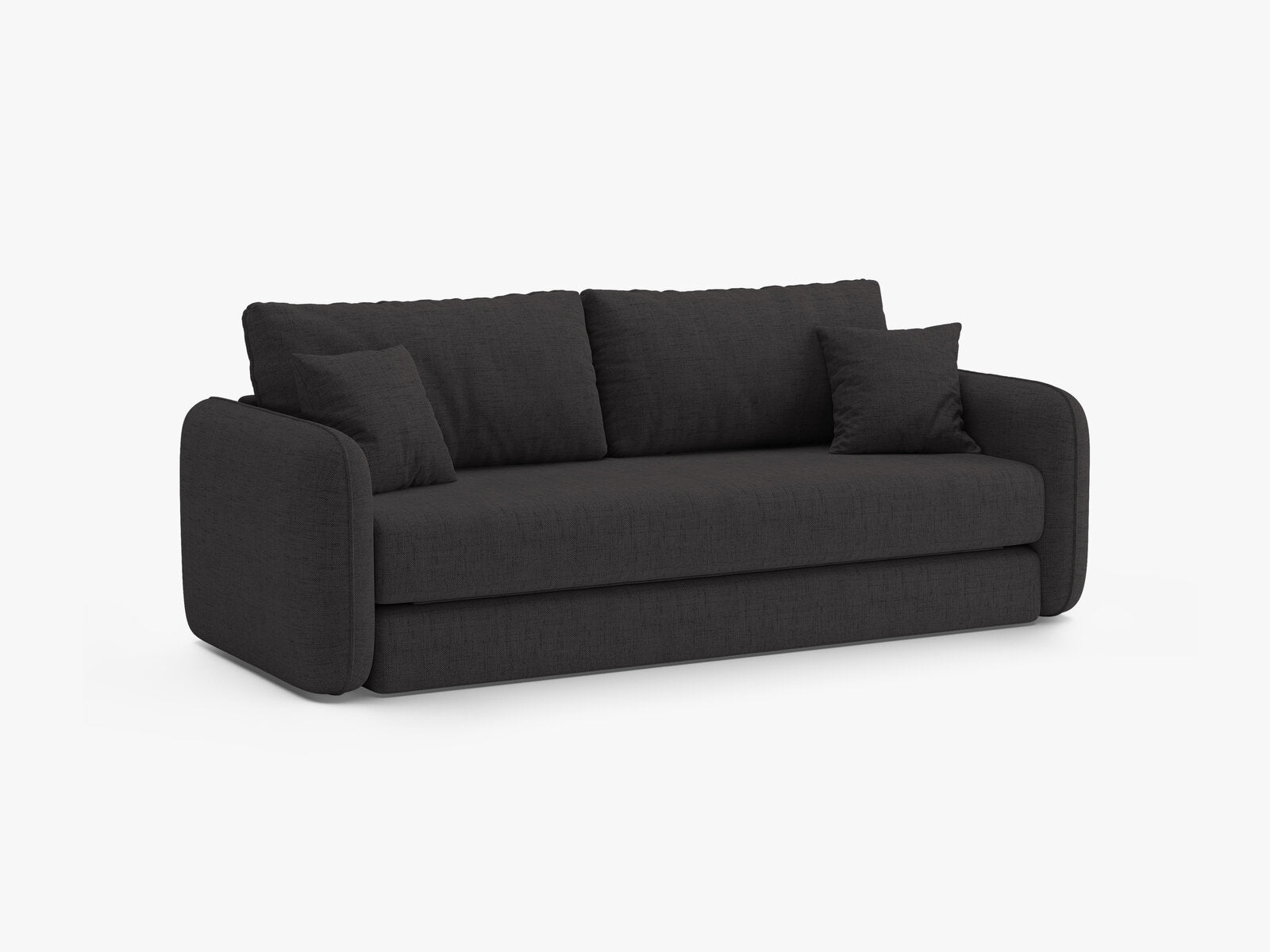 Micadoni Sofa mit Schlaffunktion Dormi 3-Sitzer Strukturierter Stoff Moly Anthrazit