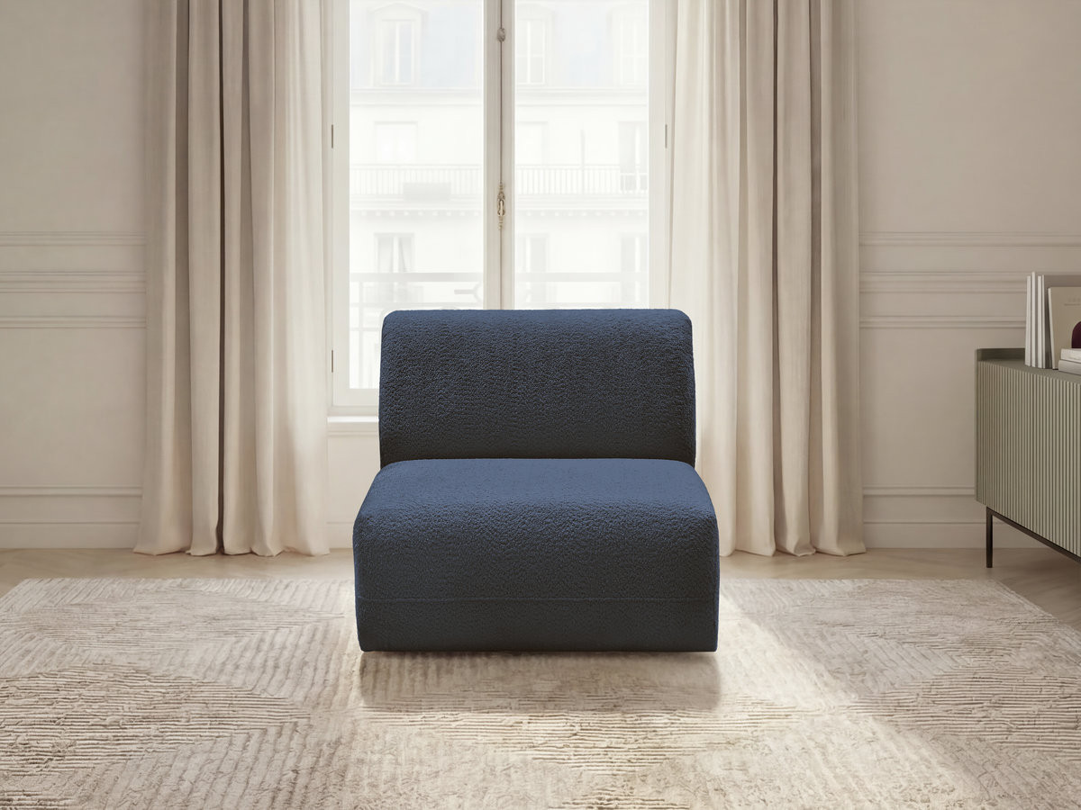 Bobochic Anda Sofamodul 1-Sitzer 84 × 103 cm Chenille Dunkelblau