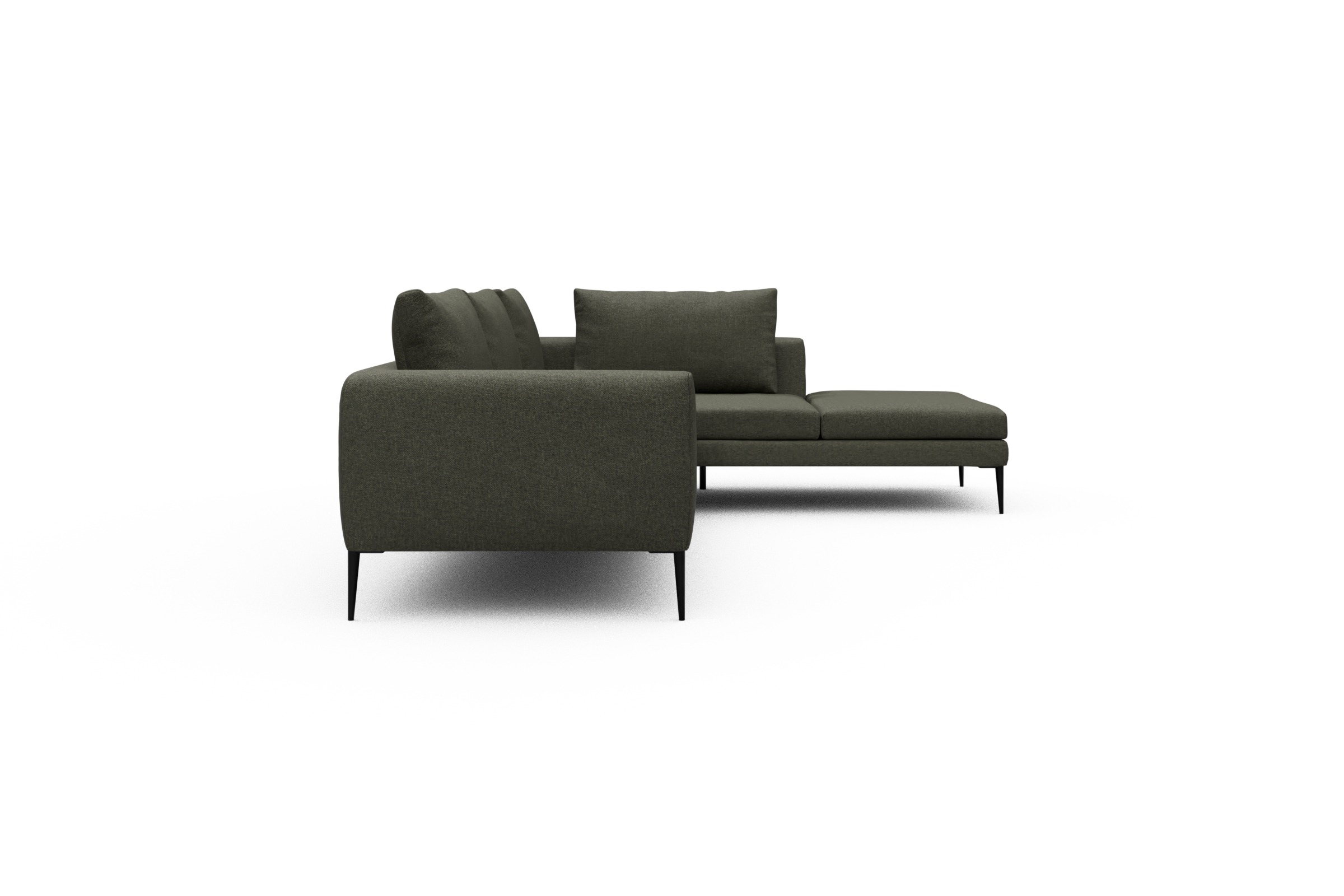 Ecksofa Paul Relax-Ecke links mit 3-Sitzer Sama-Winter-Moss