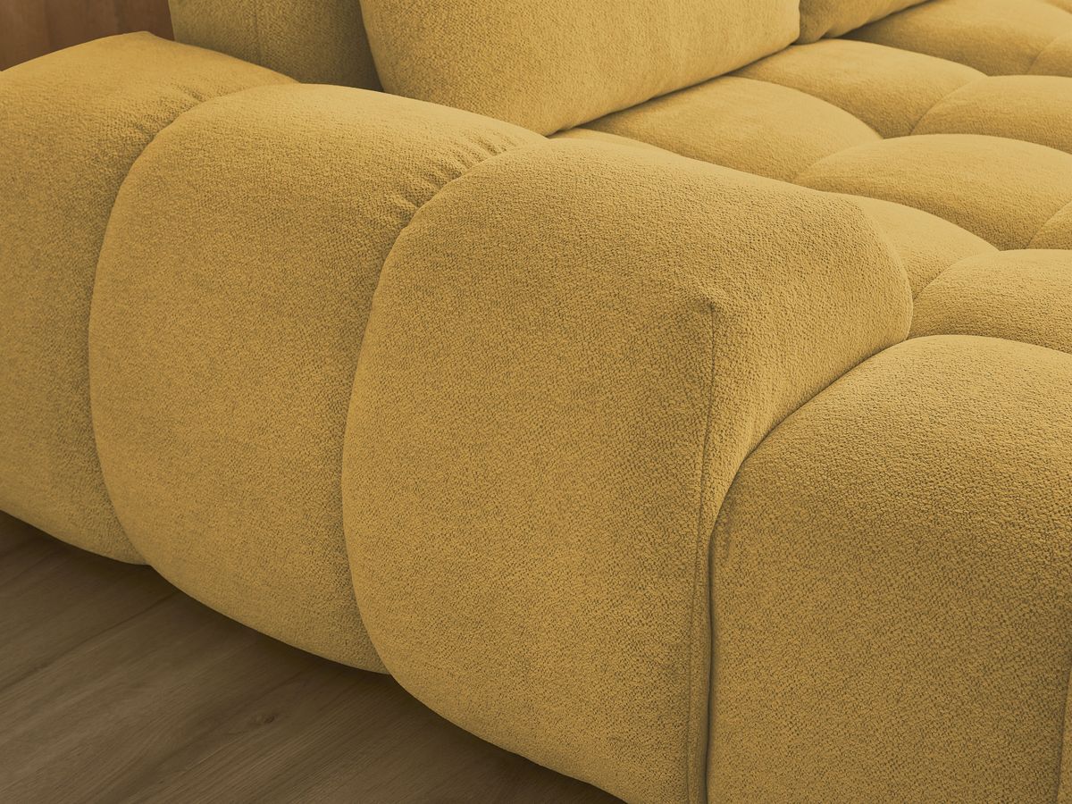 Bobochic Everest Wohnlandschaft, 6 Kissen Melange-Stoff Gelb Ecke links
