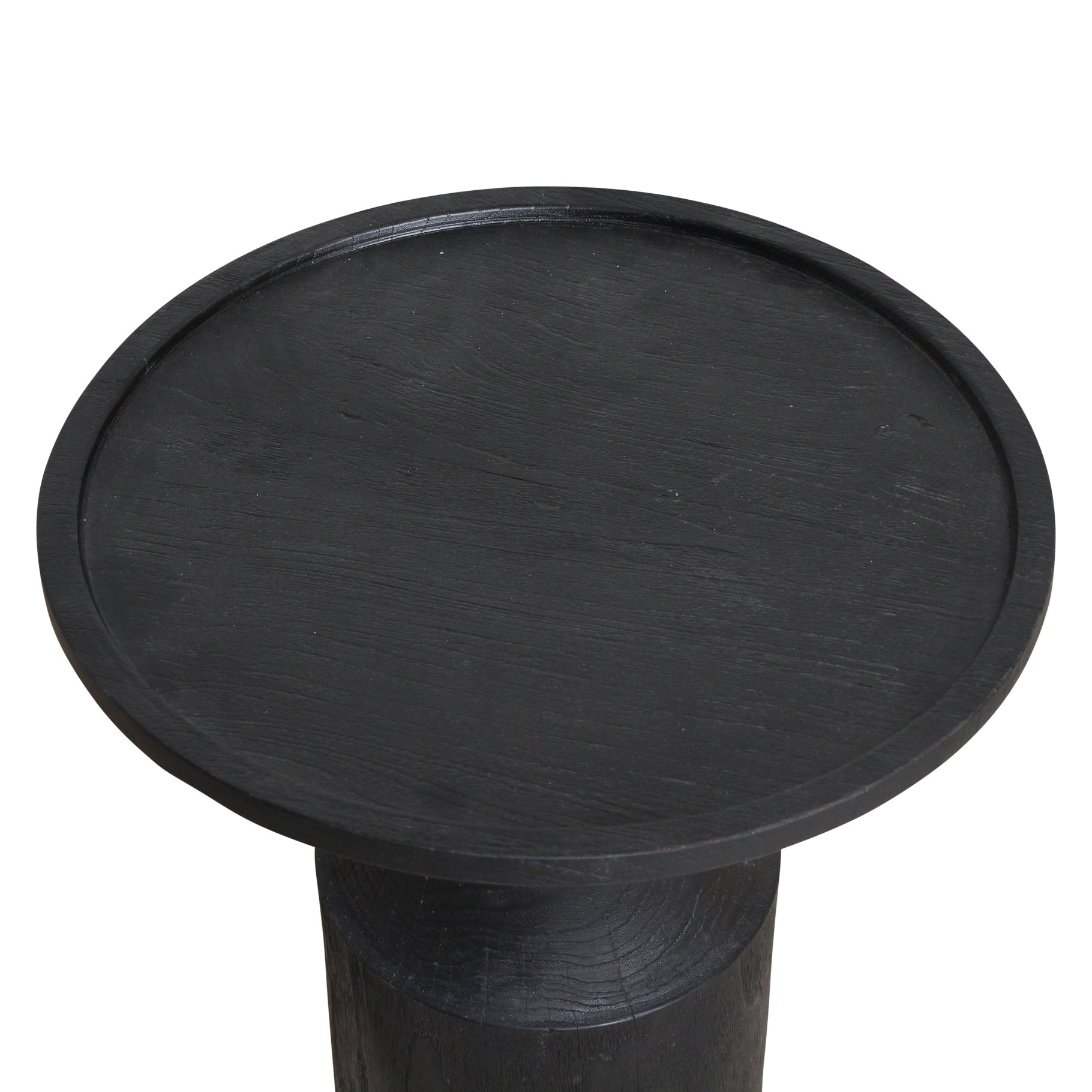 Raw Materials Nero Beistelltisch aus Teakholz Midnight schwarz