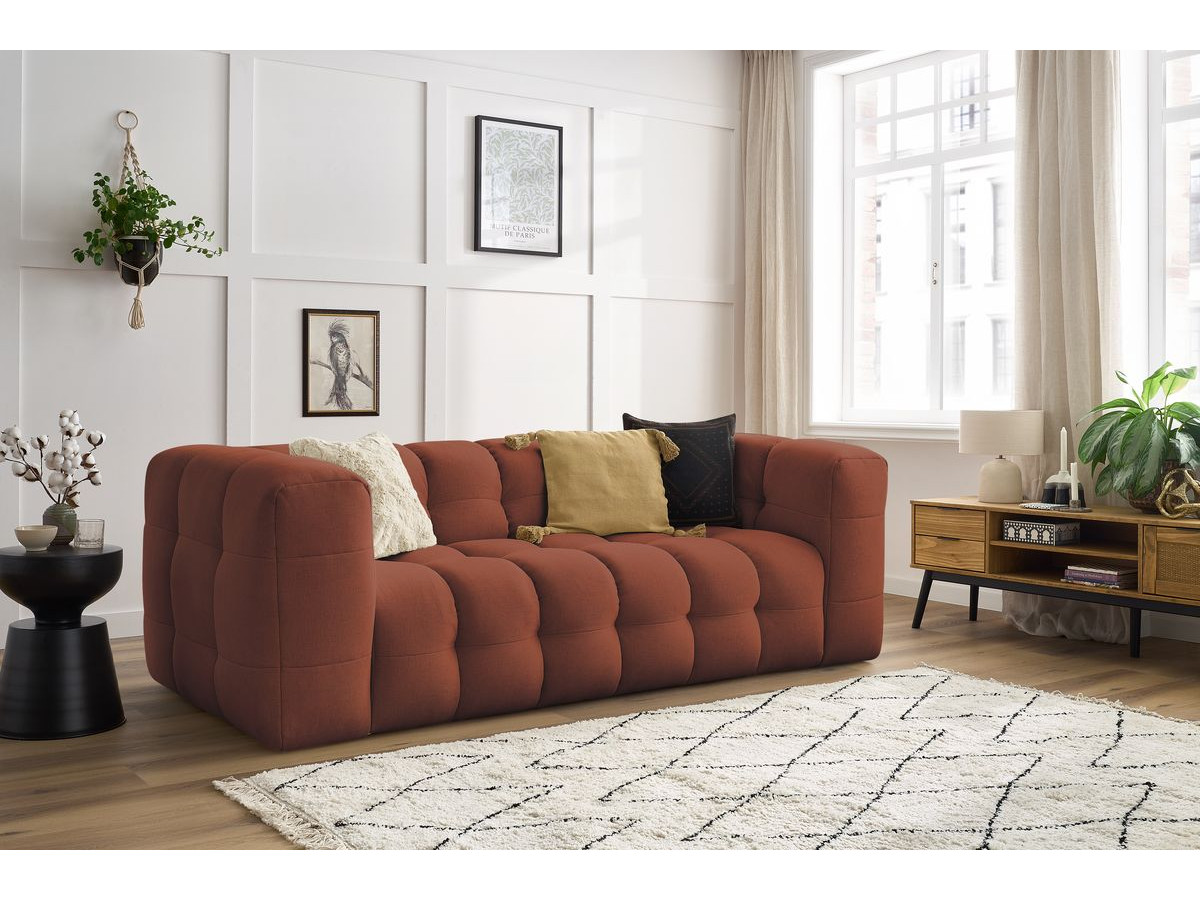 Bobochic Cloud Sofa 3-Sitzer Stoff Orange