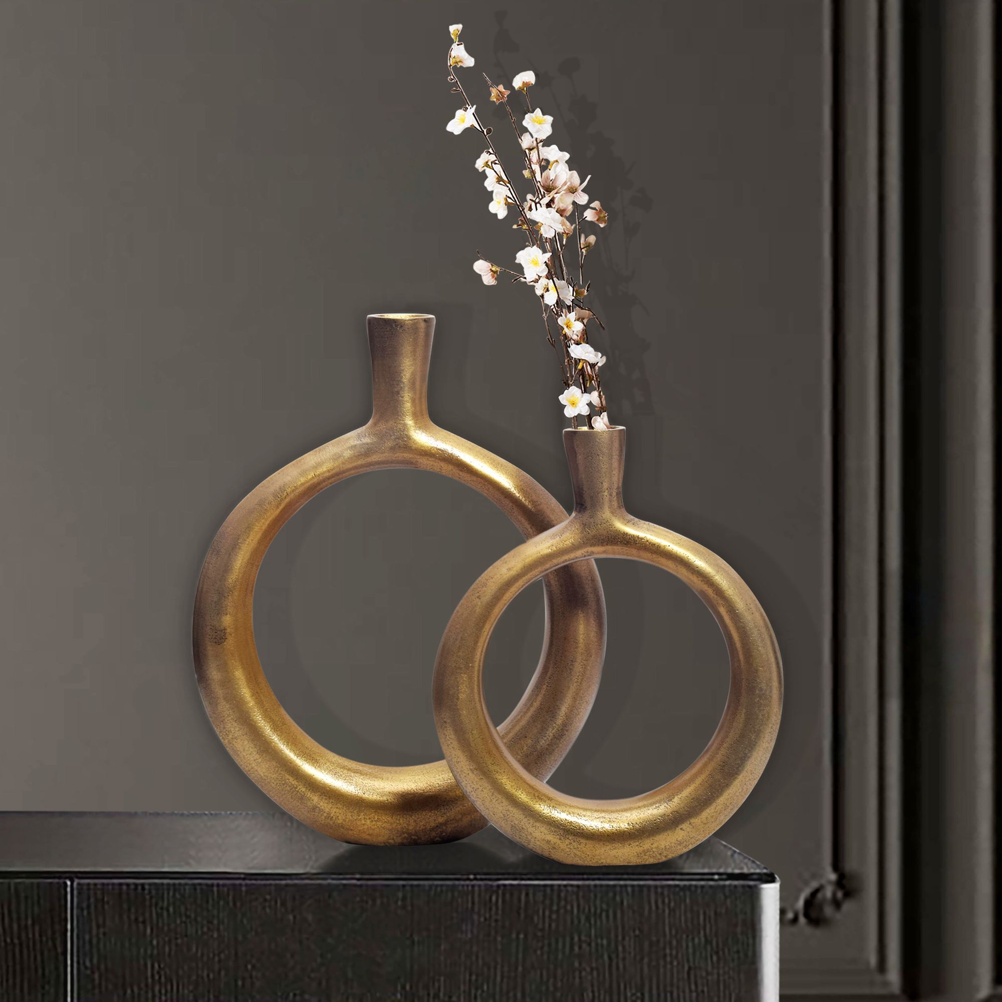 Tischvase Hovden Aluminium Gold