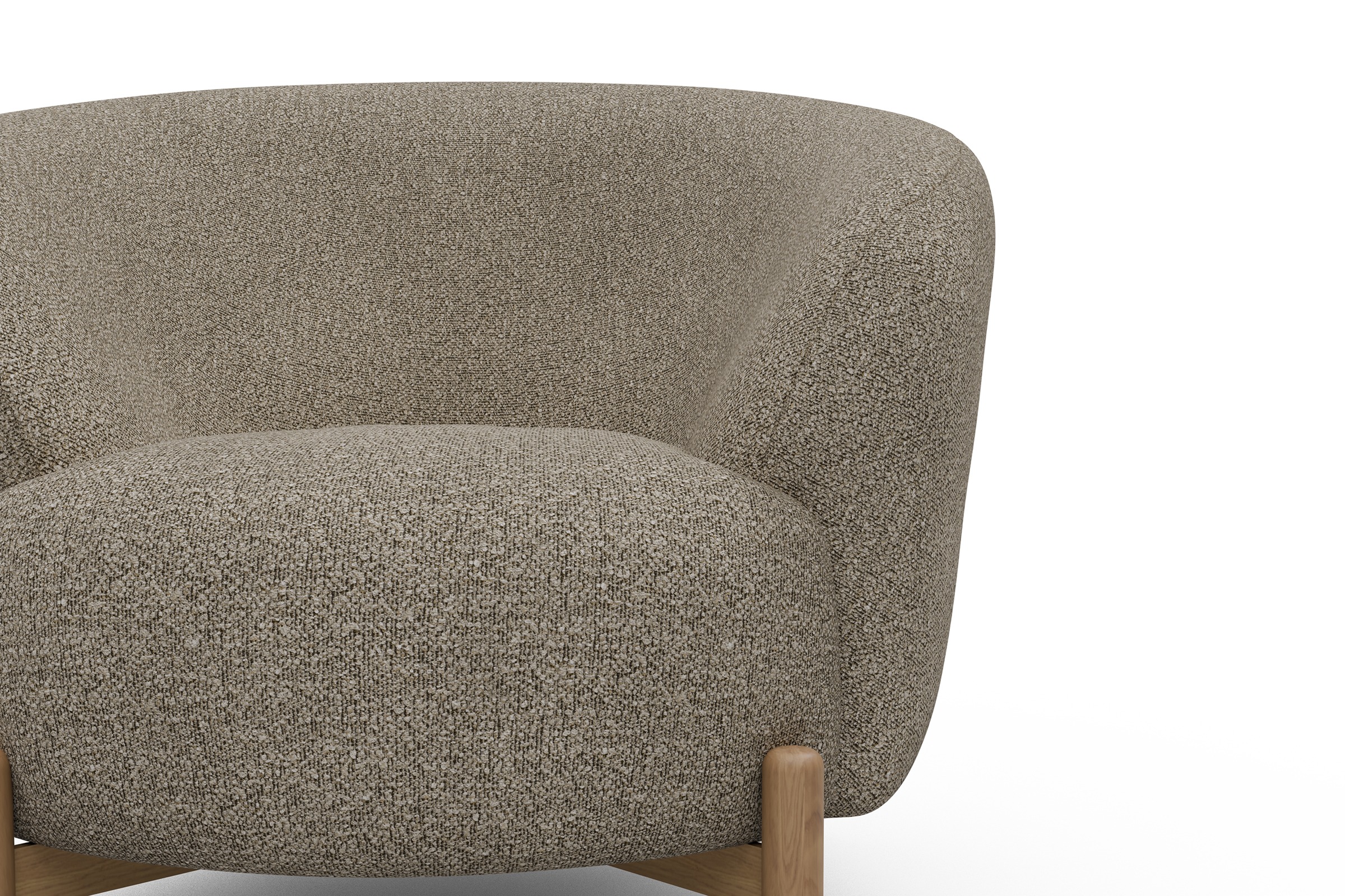 Sessel Ronda Holzbeine Eiche Natur Boucle-Belge