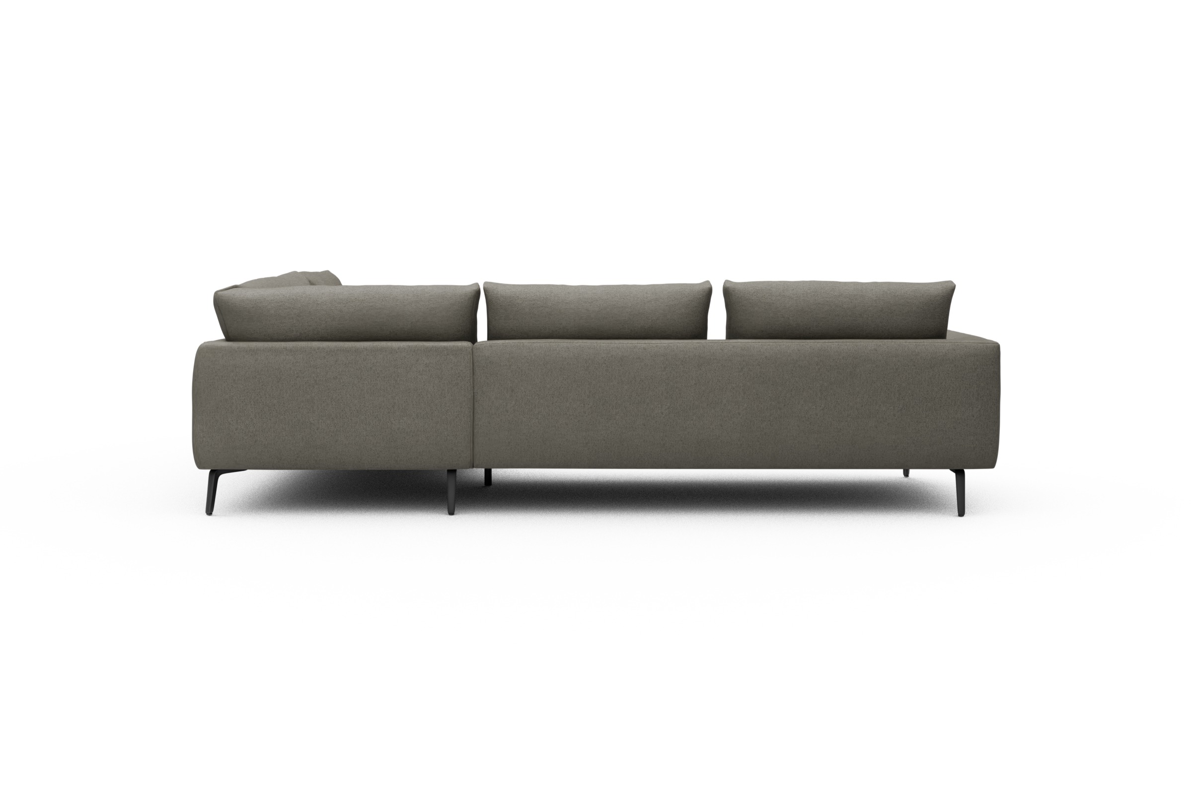 Ecksofa Karl Relax-Ecke rechts mit 2,5-Sitzer Denari-Warm-Grey