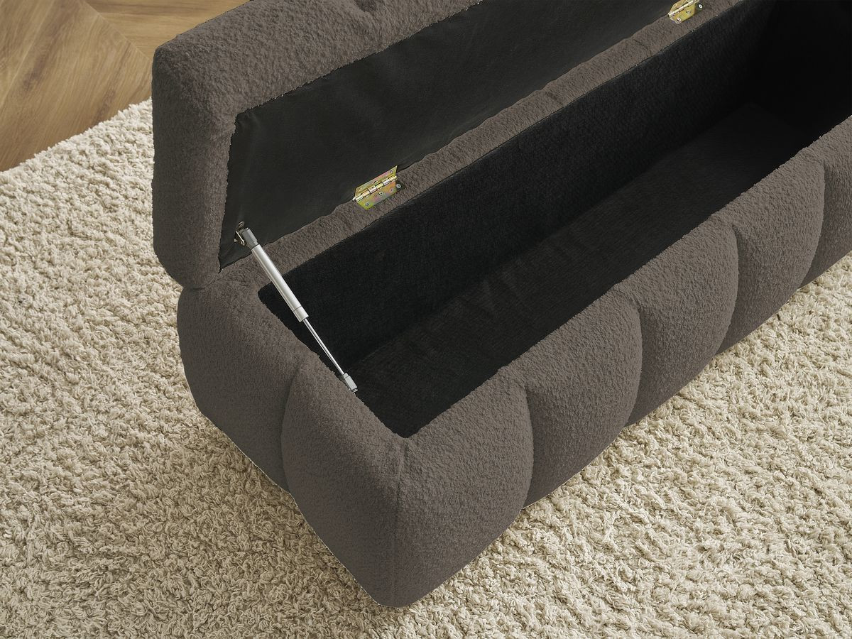 Bobochic Mont-blanc Bettbank Bouclé-Stoff Braun